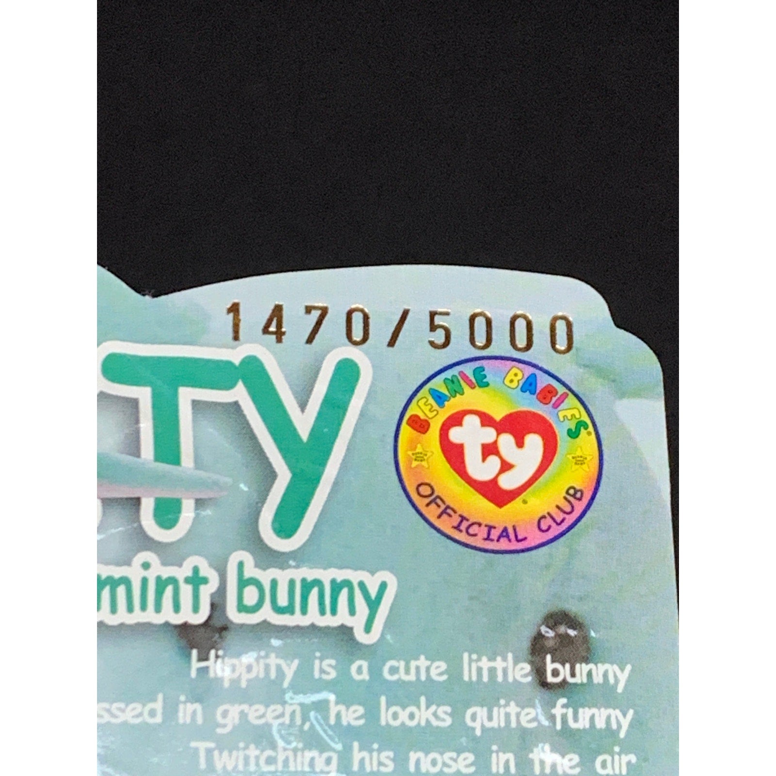 1999 Ty BBOC Series 3 Retired Silver Hippity Mint Bunny Limited Card