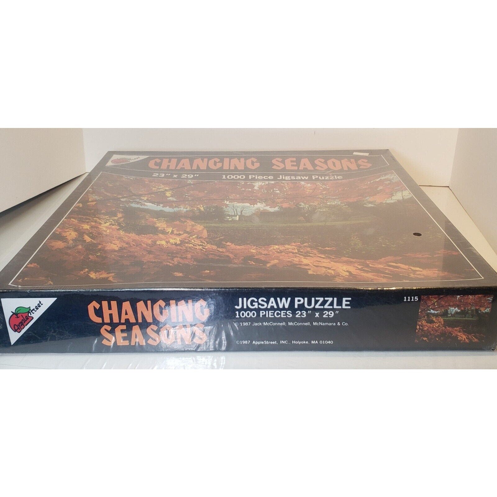 Vintage 1987 Apple Street Changing Seasons 1000 Pc Puzzle 23x29 Sealed