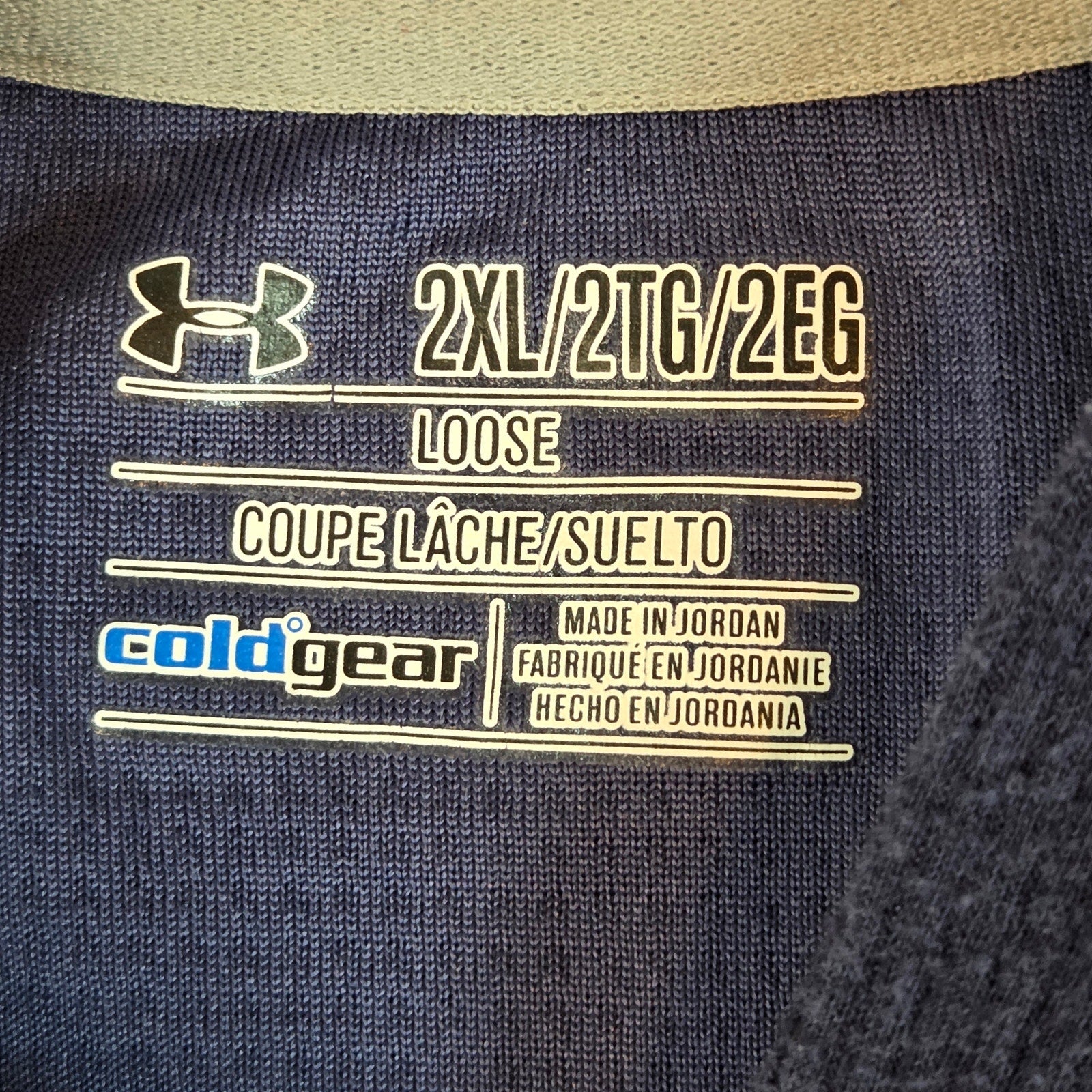 Under Armour ColdGear Hoodie 2XL Loose Fit Blue Pullover Jordan 2016