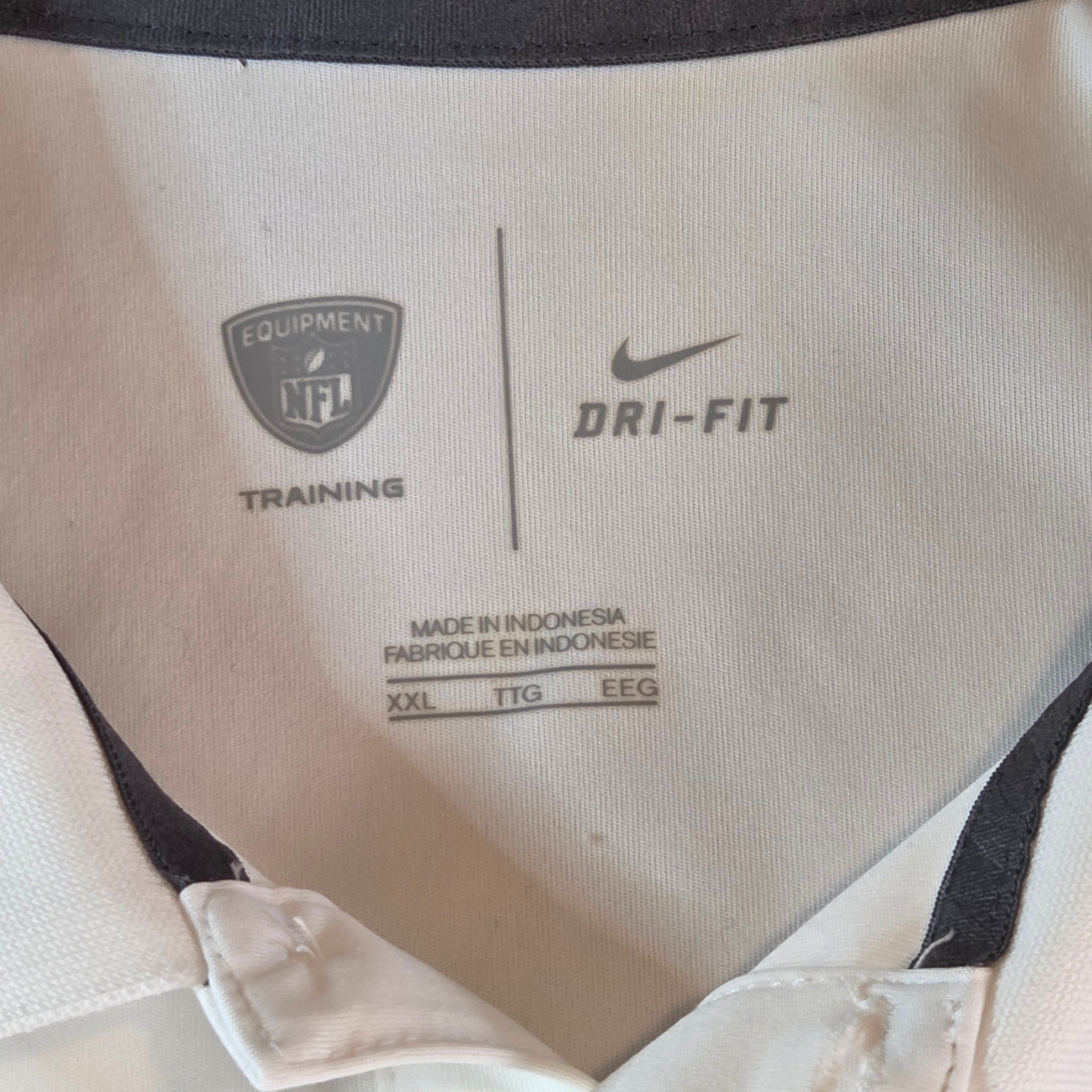 Nike Dri-FIT Minnesota Vikings NFL Equipment Training Polo Shirt White XXL