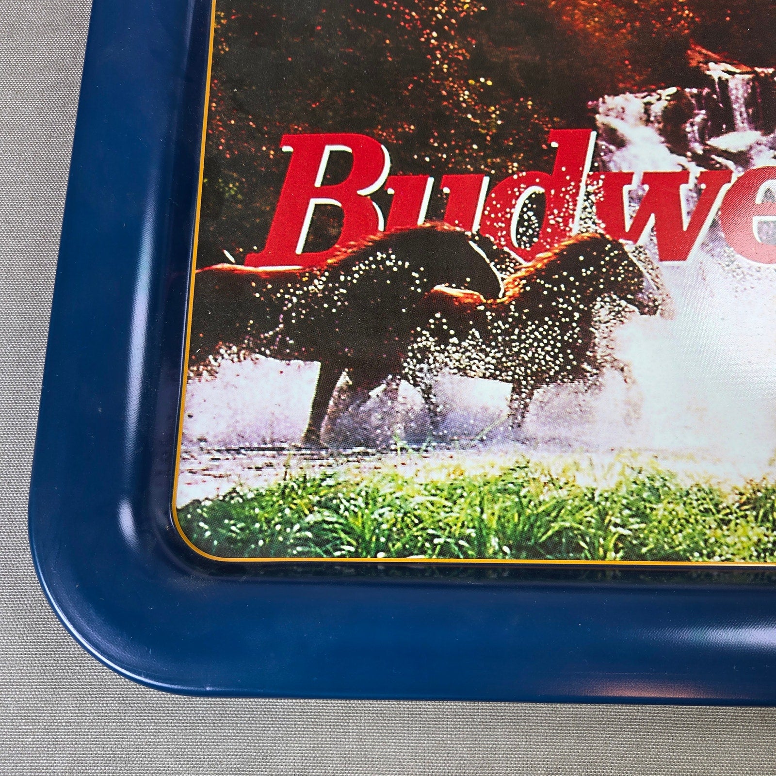 Budweiser Clydesdales Serving Tray 1997 Anheuser Busch USA Vintage Barware
