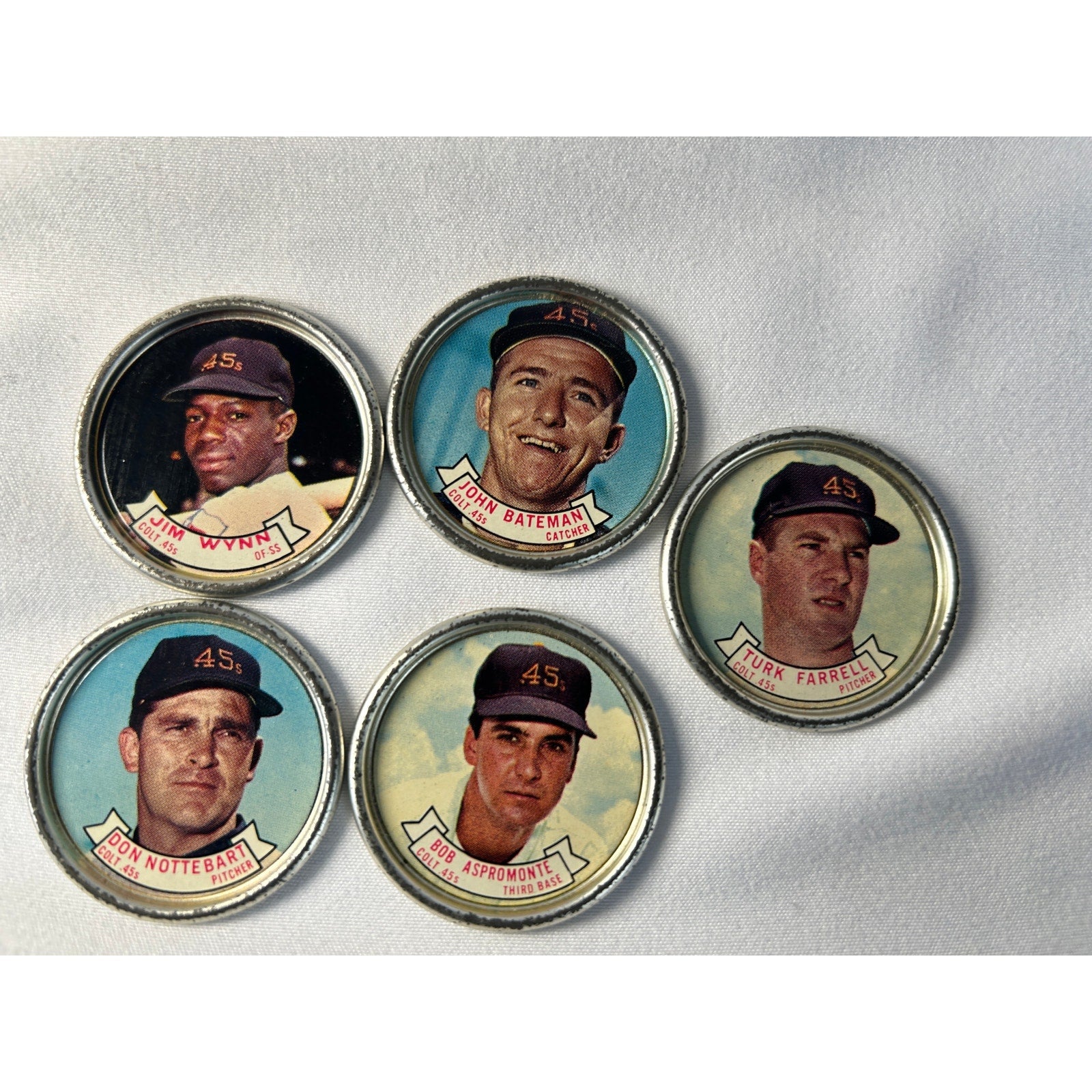 1964 Topps Baseball Coin Lot Colt 45s Jim Wynn J. Bateman Aspromonte  Nottebart
