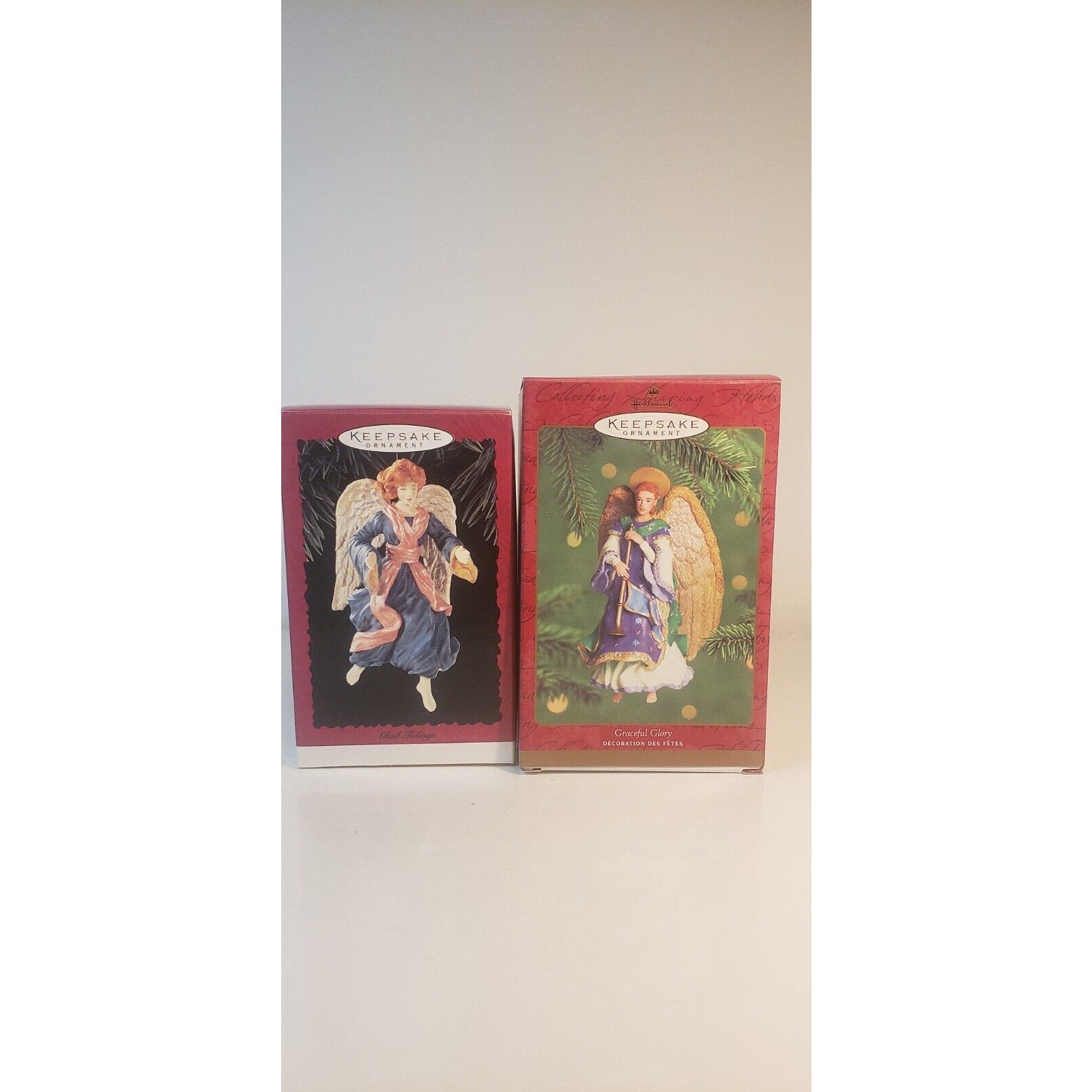 Hallmark Keepsake Ornament lot of 2 - Graceful Glory & Glad Tidings Angels