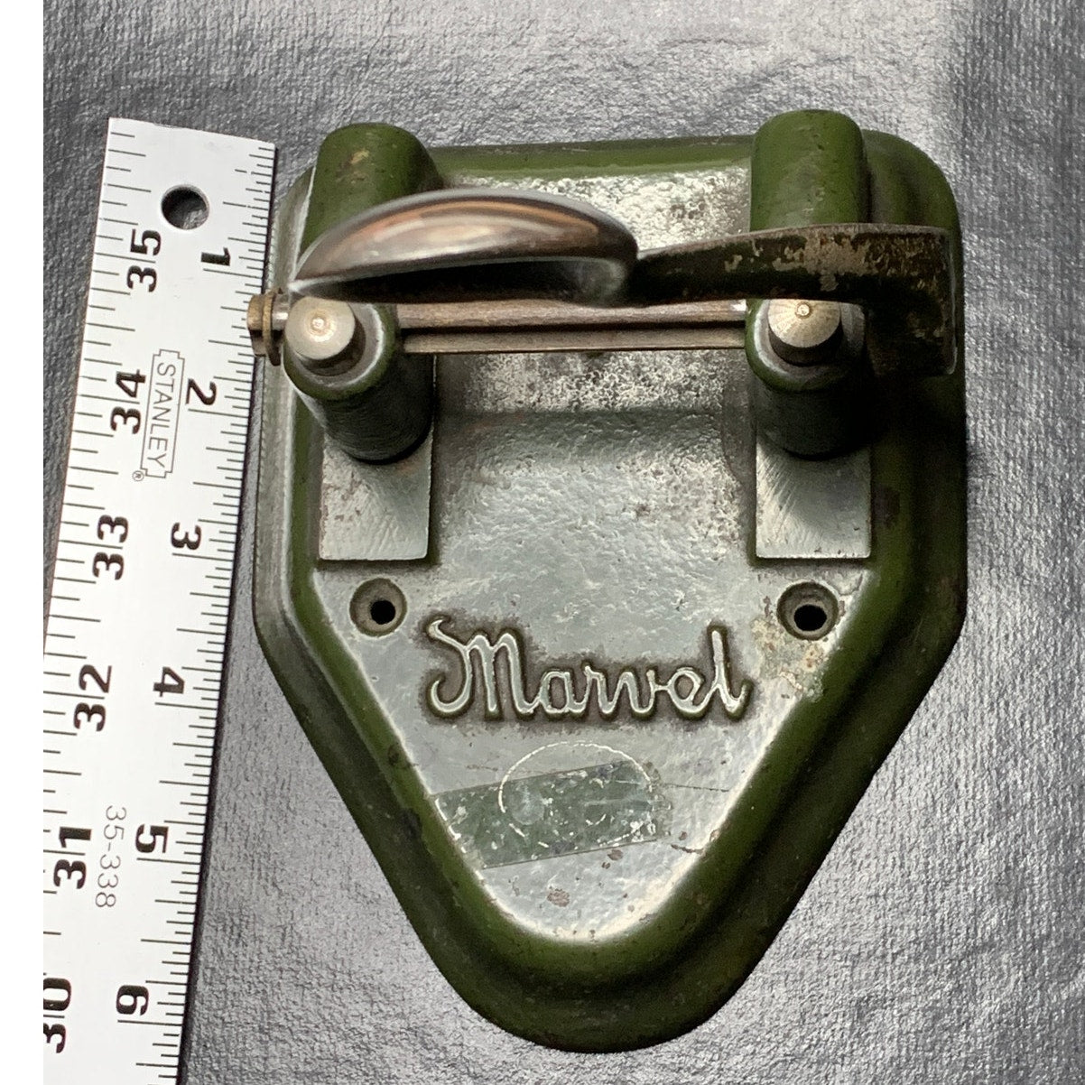 Vintage Wilson Jones Marvel No. 135 Two Hole Paper Punch Cast Metal USA