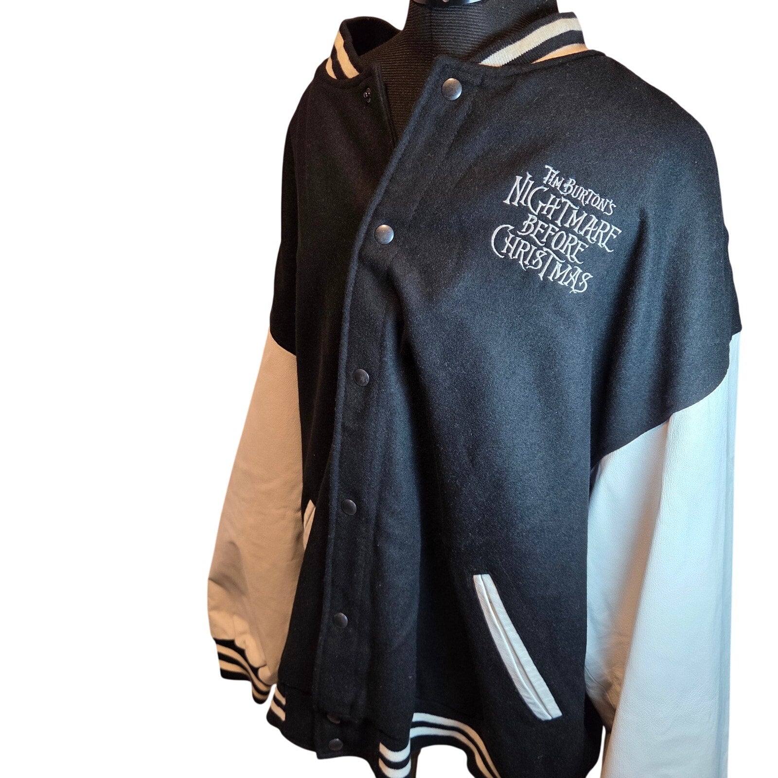 Disney Direct Nightmare Before Christmas Wool Leather Letterman Jacket XXL Jack
