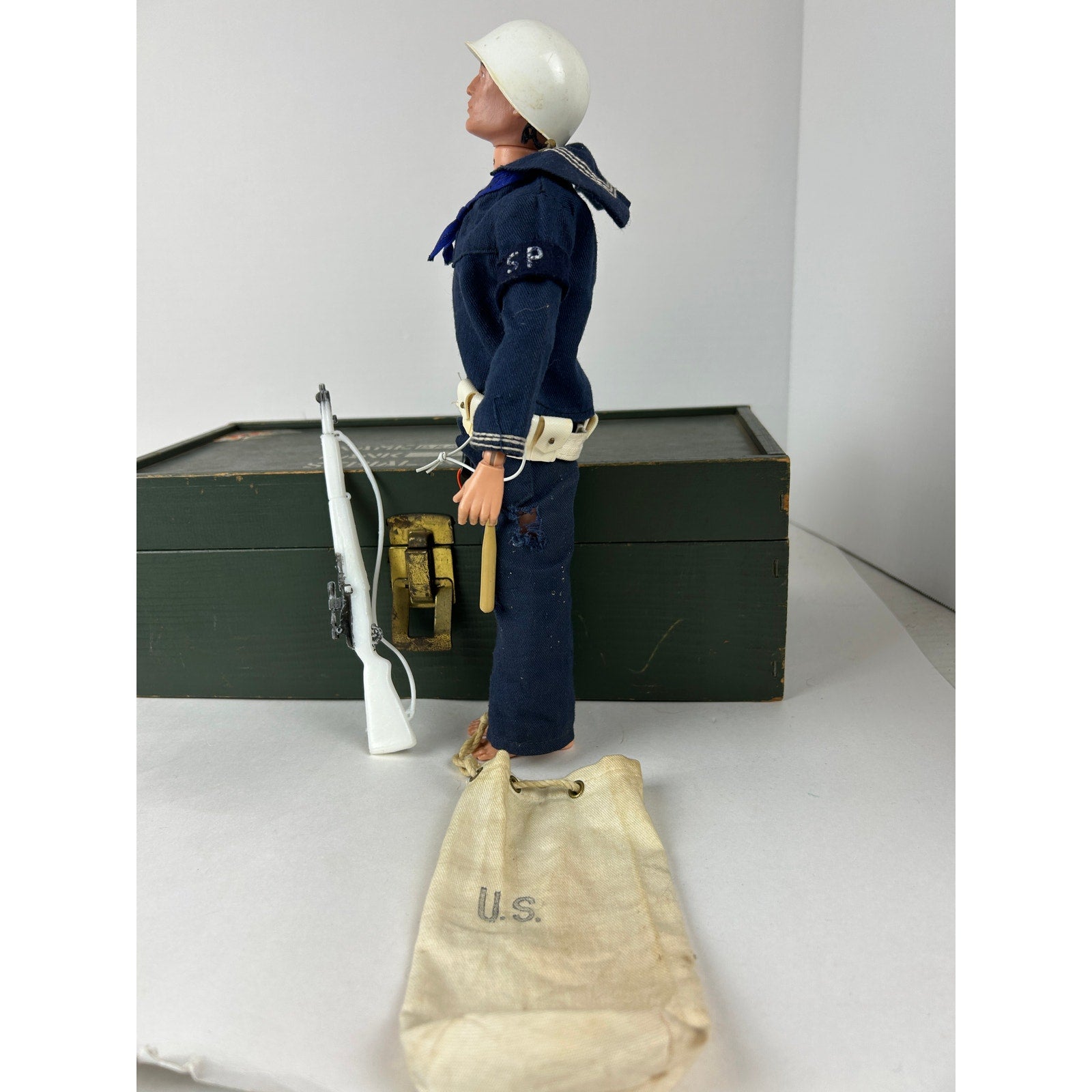 1964 GI Joe Shore Patrol Set with Footlocker Navy Gear 1960s Action Sailor