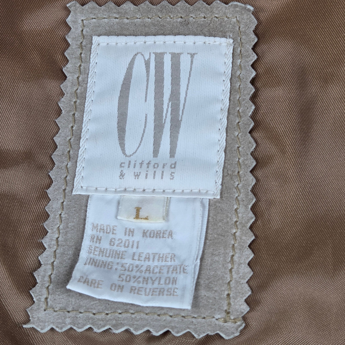 CW Clifford & Wills Genuine Suede Leather Shirt Jacket Women's L Korea 90s