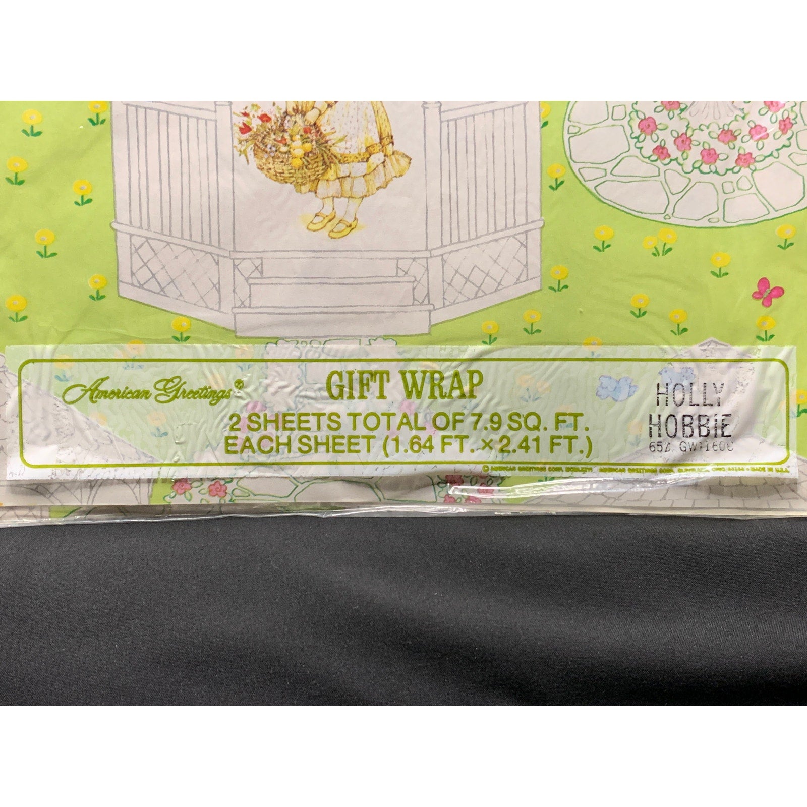 Vintage Holly Hobbie Wrapping Paper Lot 3 Sheets American Greetings USA
