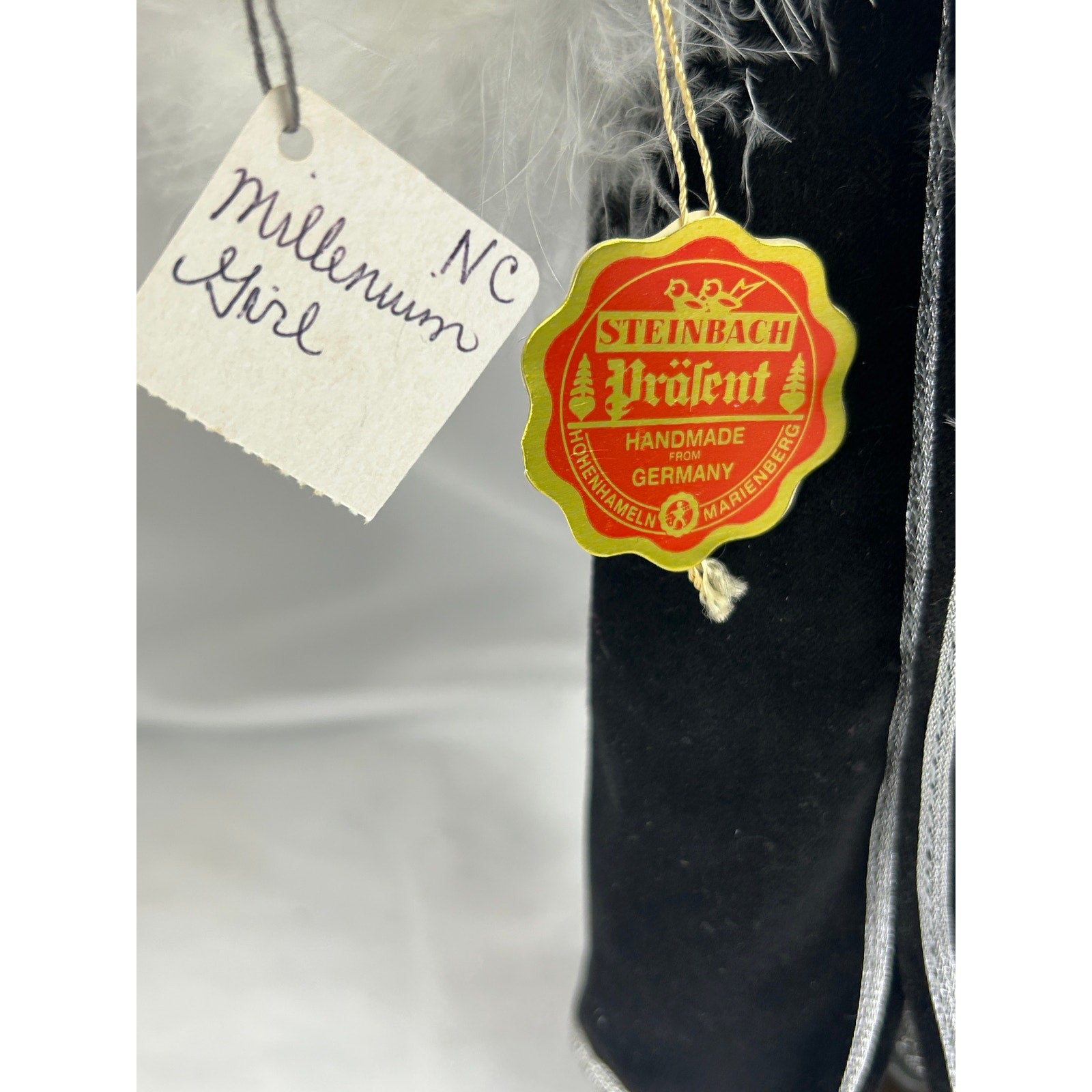 Steinbach Millennium Girl 2001 Nutcracker w Box Tags Champagne Rose Germany