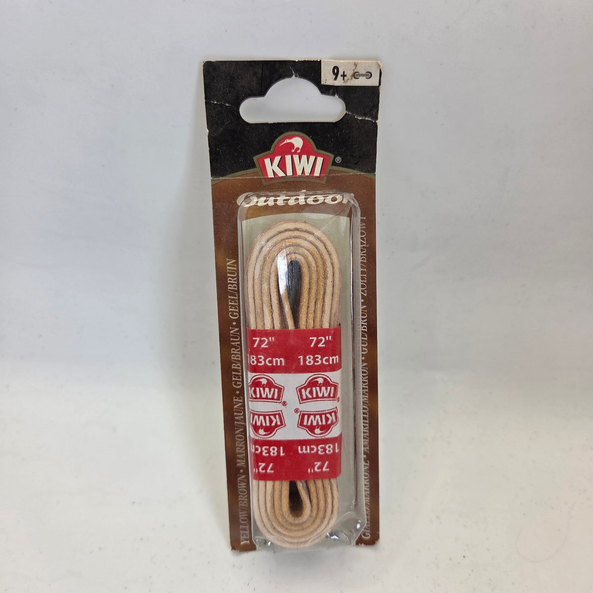 KIWI Outdoor 72" Leather Boot Shoe Laces Tan 9+ Eyelets Sealed NOS 66700