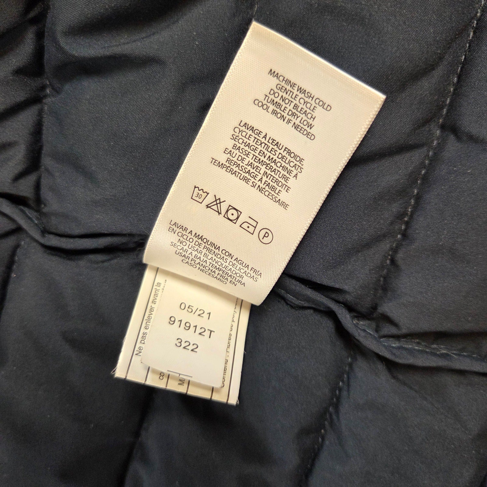 Lauren Ralph Lauren Women’s Long Hooded Puffer Coat Jacket Navy Size Large