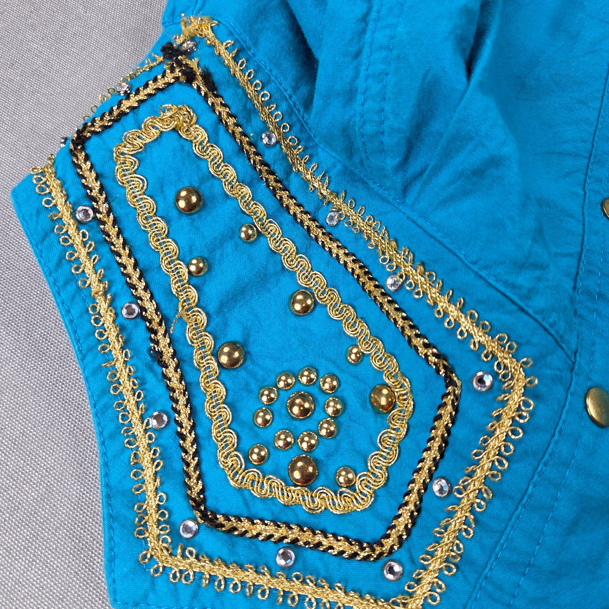 Varda Garfinkel Vintage 80s Western Fringe Beaded Rodeo Jacket Women's L