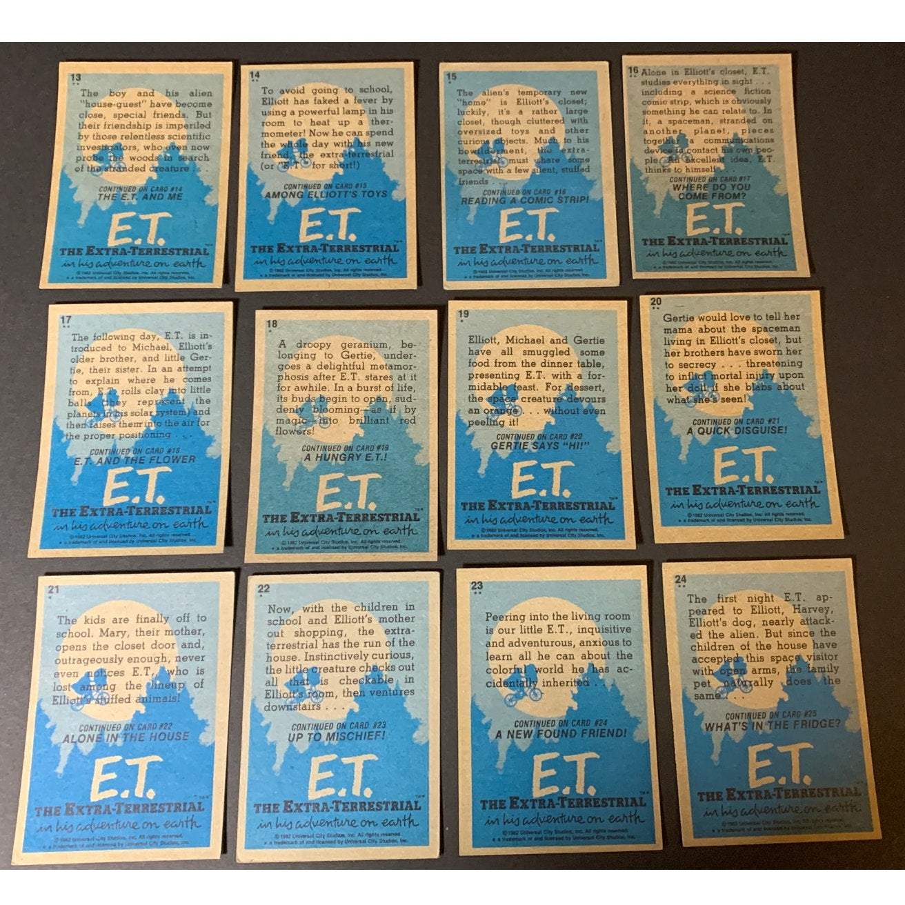 1982 Topps ET The Extra Terrestrial Trading Card Set No Stickers