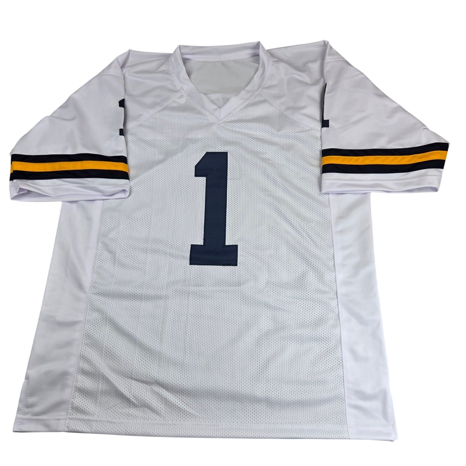 Braylon Edwards Signed  Custom Michigan Wolverines #1 Jersey BAS Witness Auto