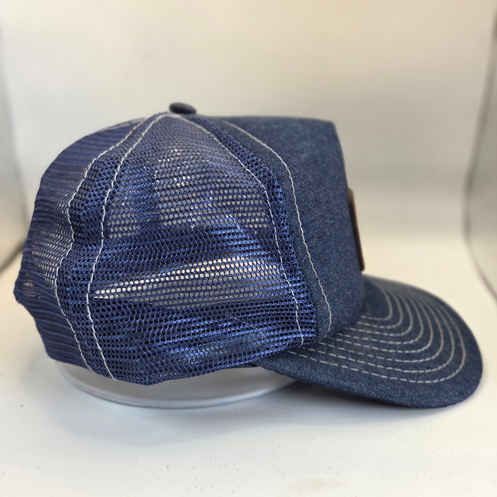 Vintage Leonard FD Fire Department Mesh Snapback Trucker Hat Designer Award