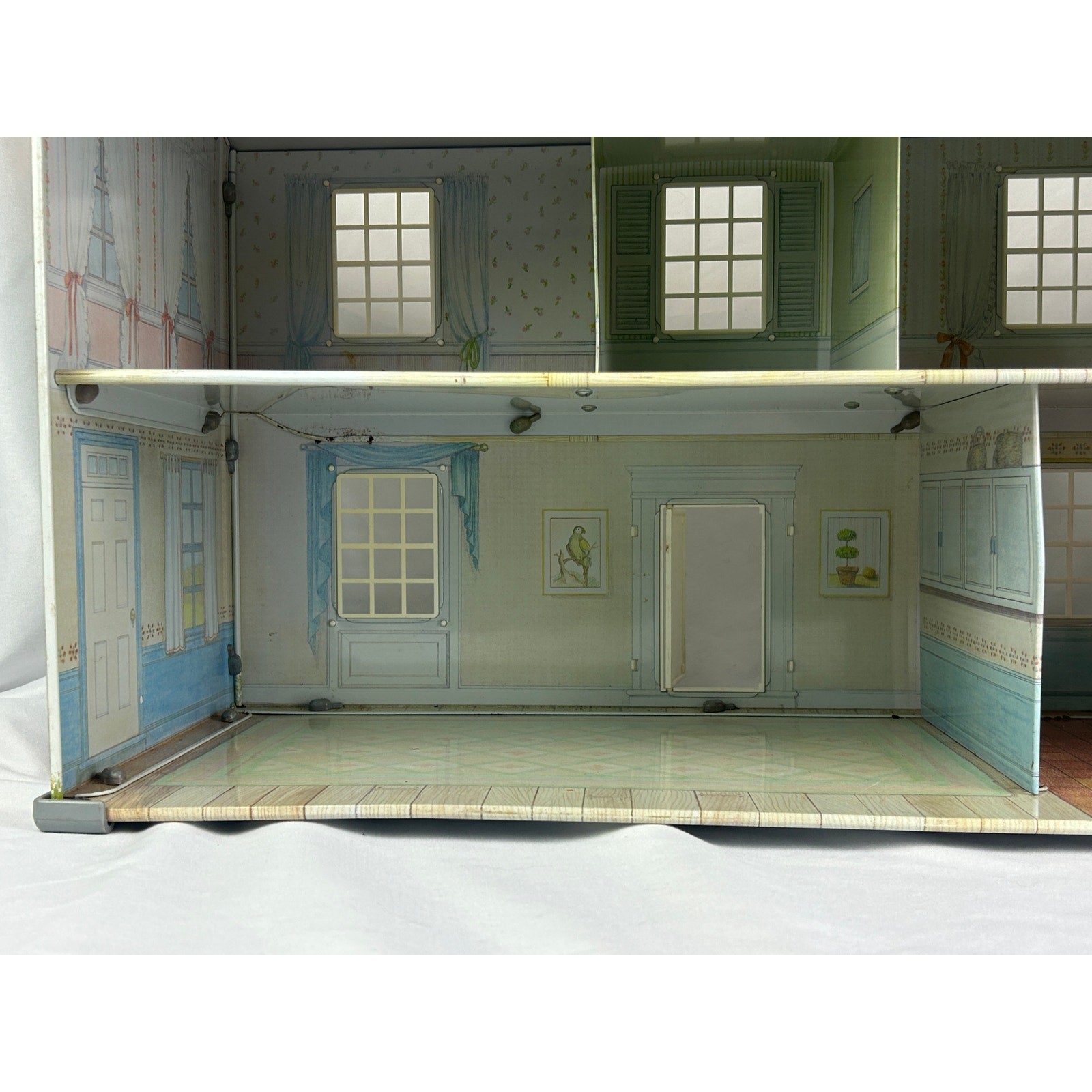 Vintage Wolverine Today’s Kids Rosewood Manor Tin Litho Colonial Dollhouse