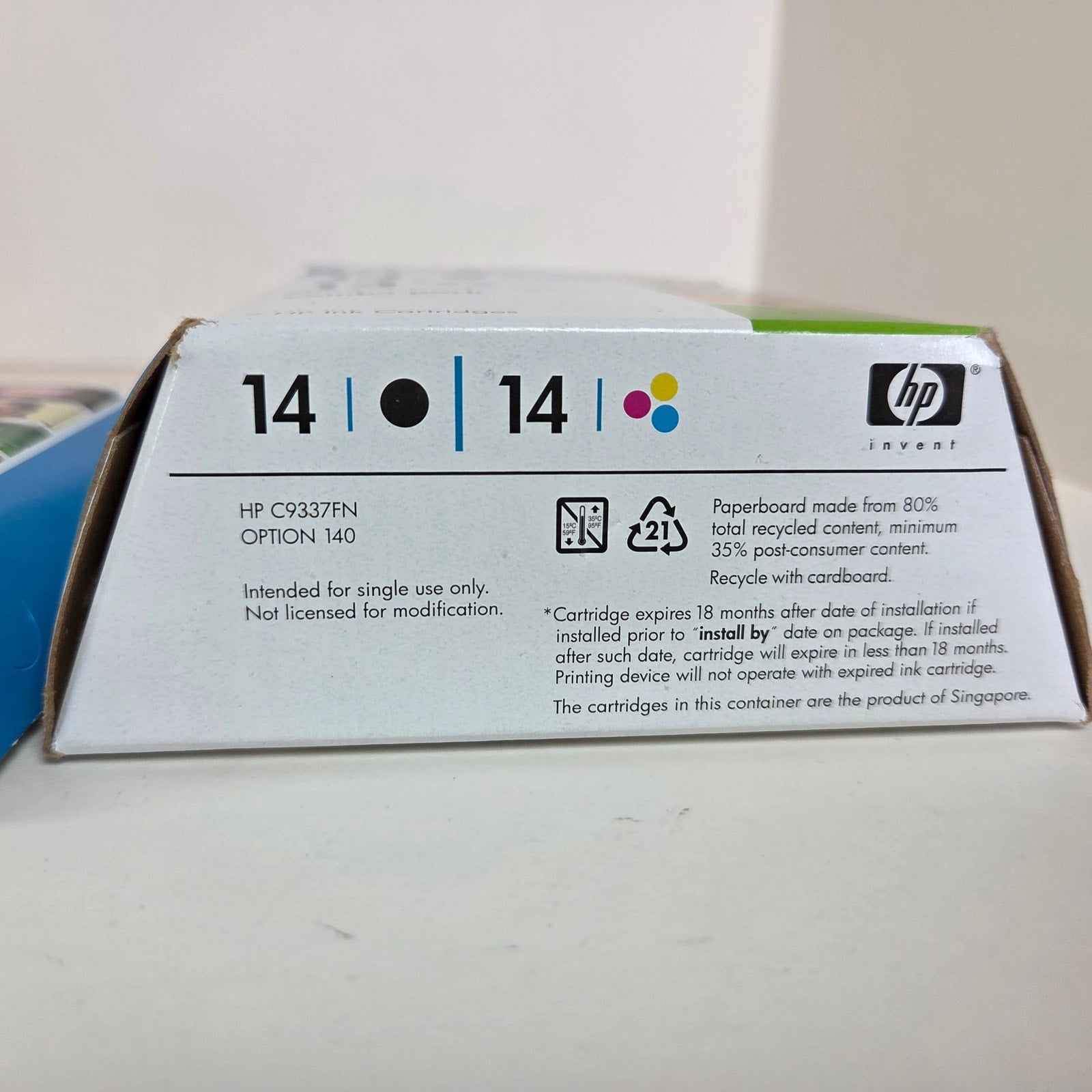 Lot of 4 Sealed HP 14 Ink Cartridges C5011DN C5010DN Black Cyan Magenta Yellow