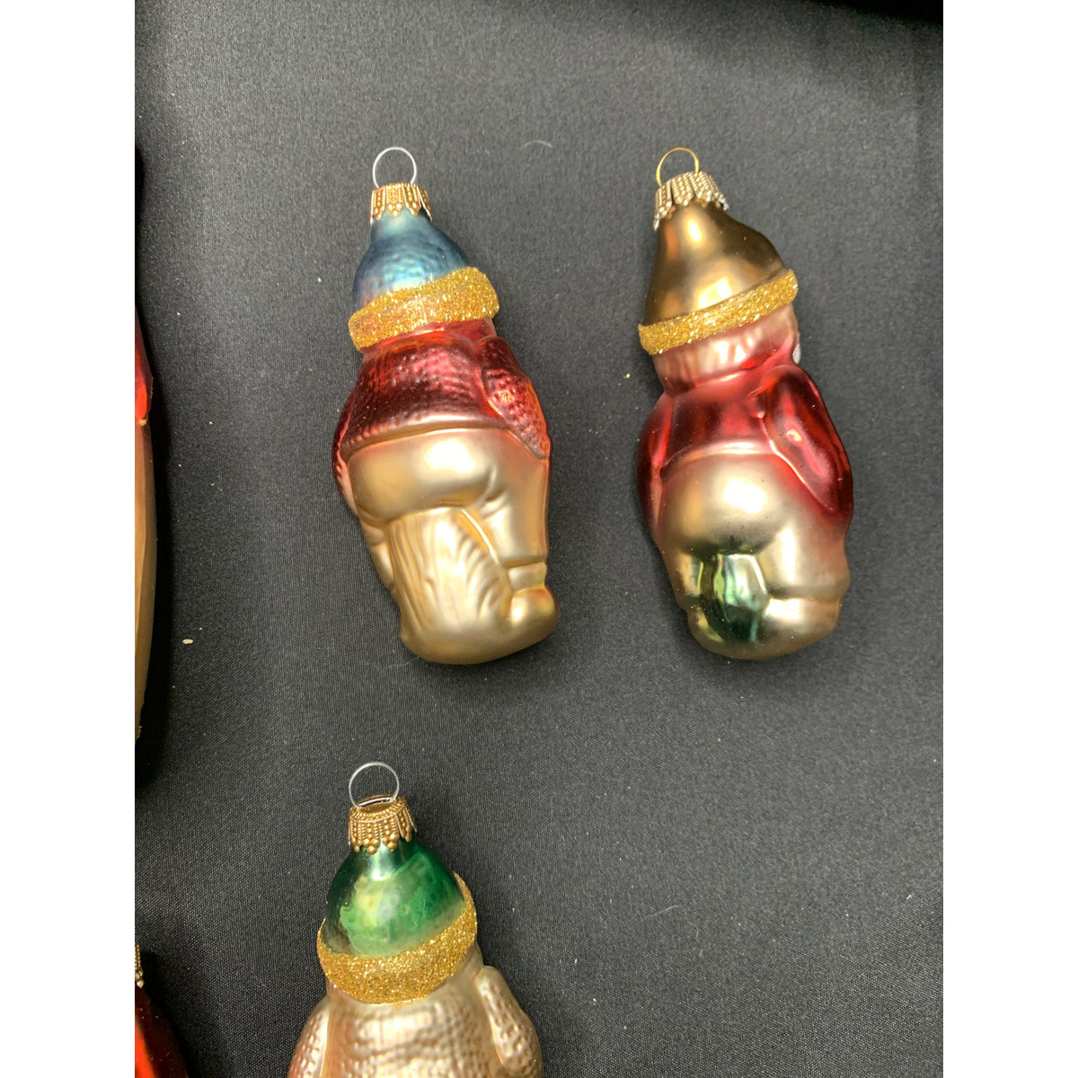 Vintage Lauscha Glas Snow White 7 Dwarfs Glass Ornaments Germany Set of 8