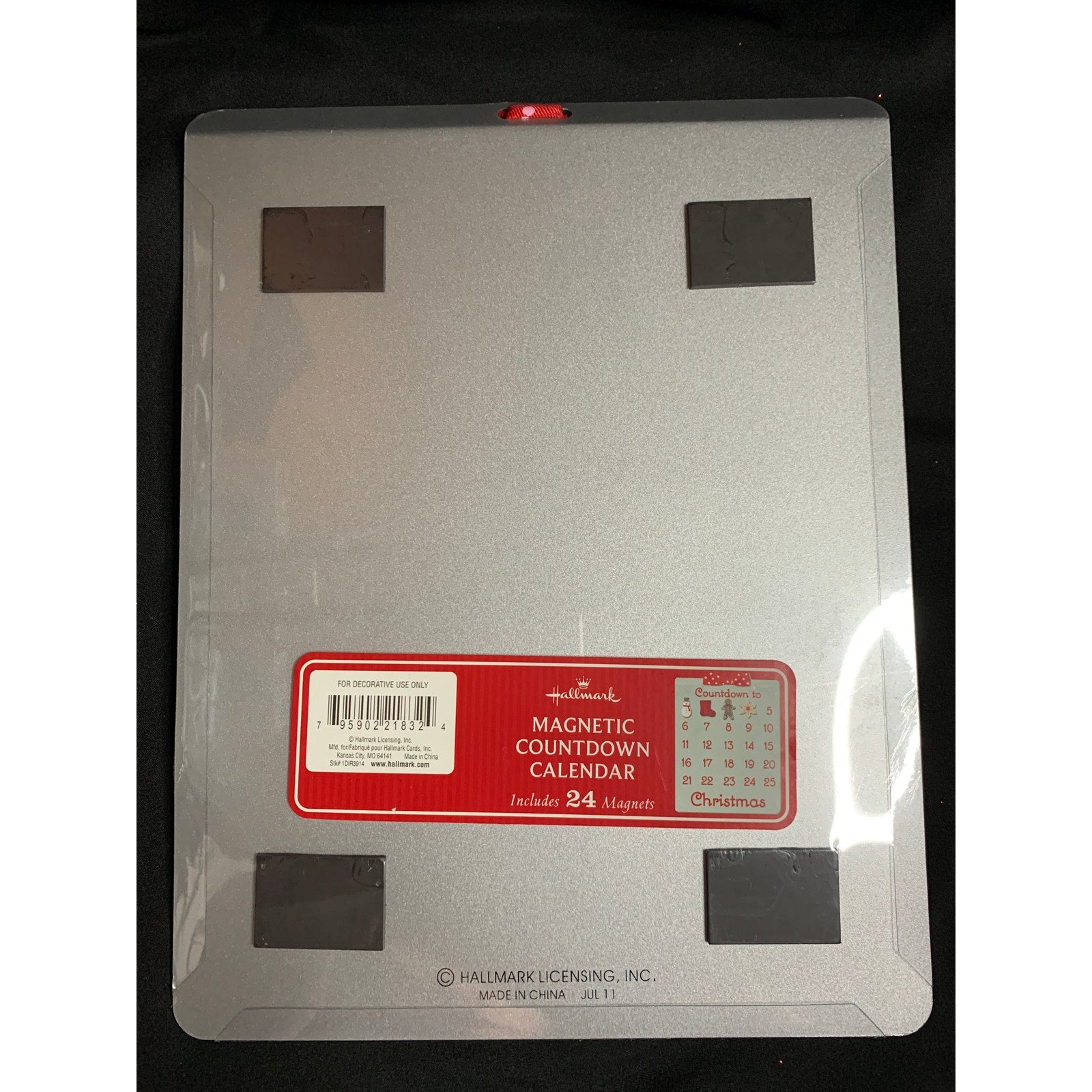 Hallmark Magnetic Countdown to Christmas Cookie Sheet Calendar 24 Magnets NIP