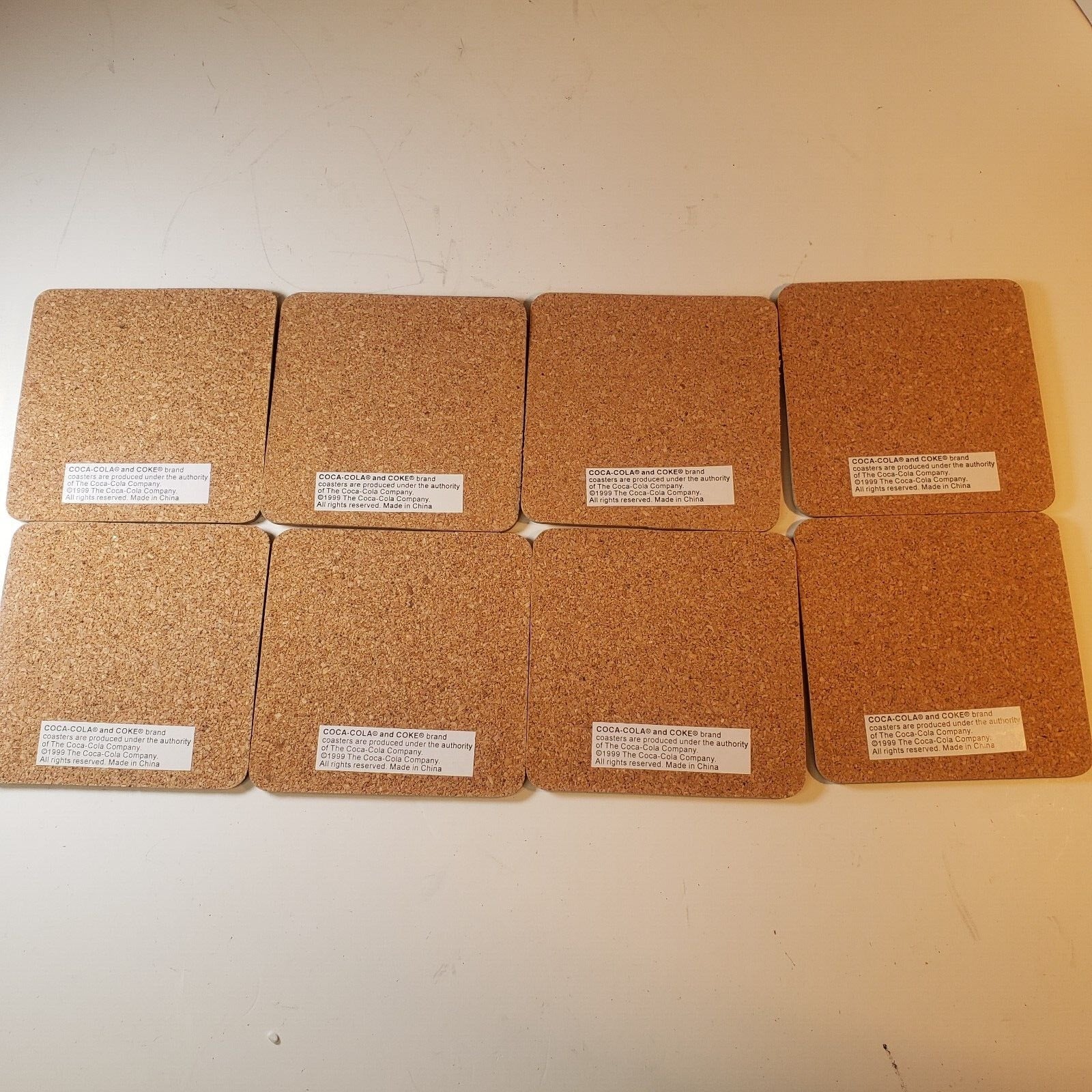 Lot of 8 Coca-Cola 1999 Vintage Santa Coasters