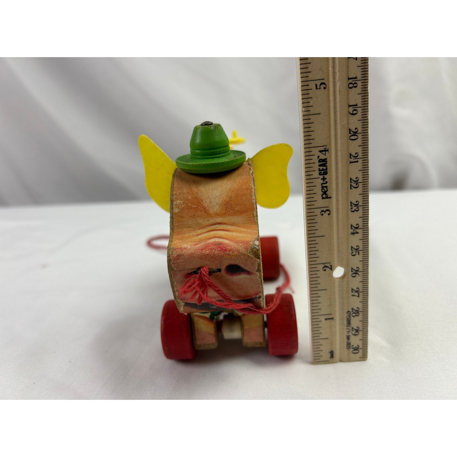 Fisher Price Peter Pig Pull Toy 840 Wood Litho 1950s Vintage Toy