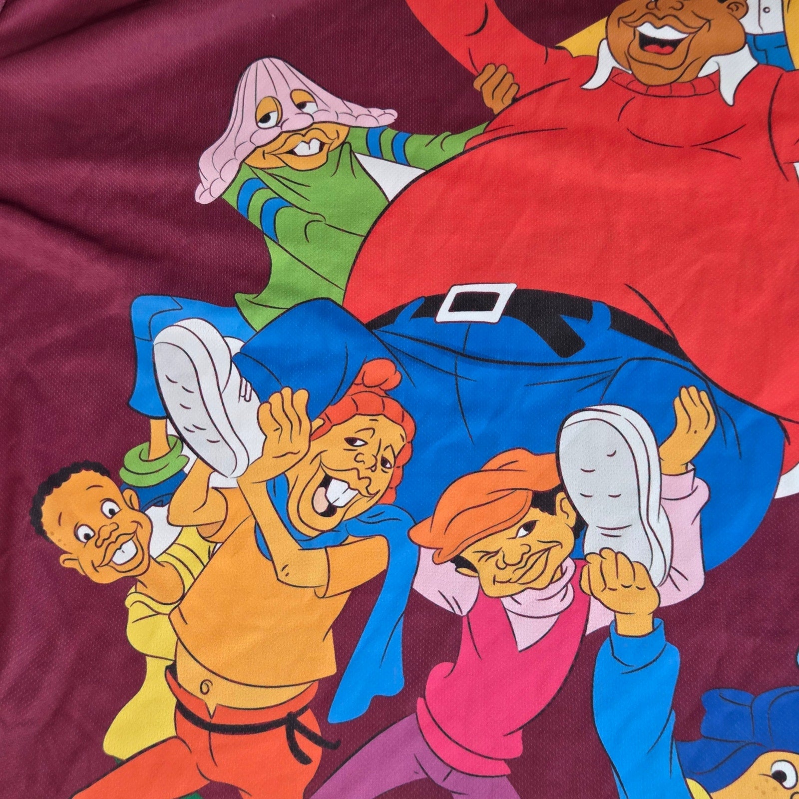 Fat Albert & Friends Fan Made All Over Print Graphic Tee XXL Maroon