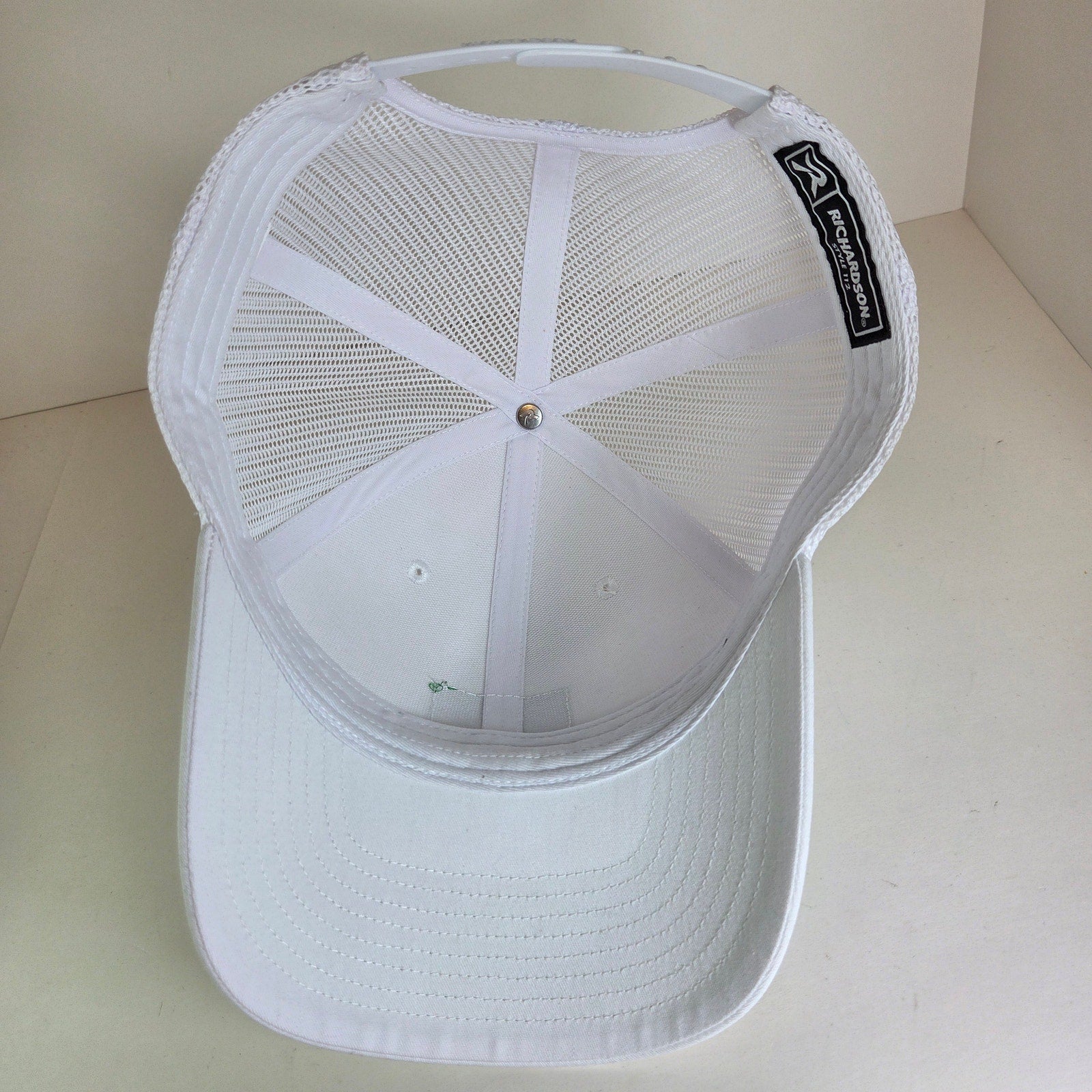 Edinborough White Mesh Trucker Hat Snapback Cap Made in Vietnam
