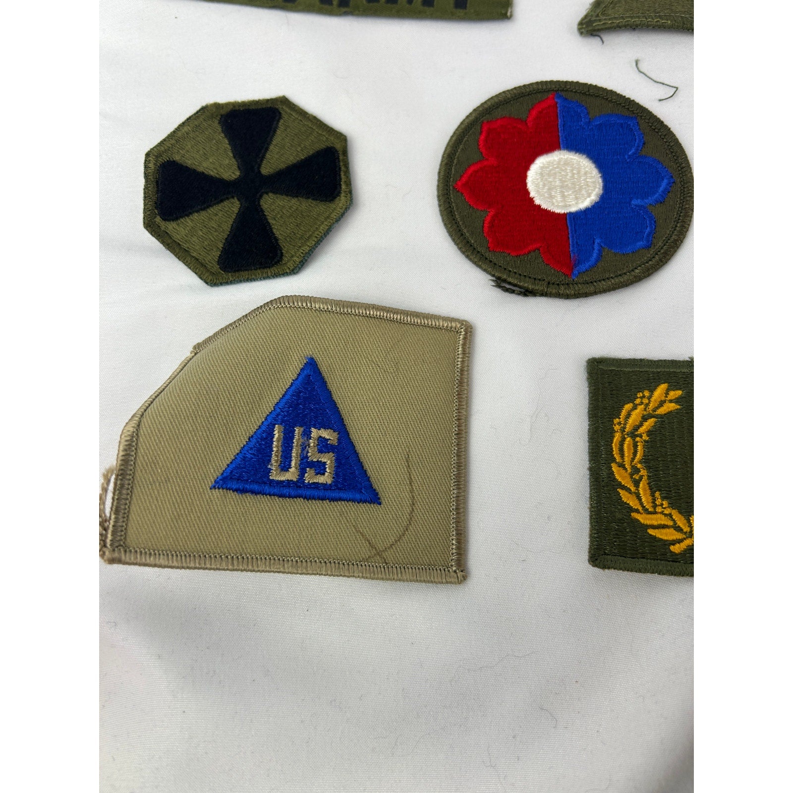 Vintage US Army Patches Lot USAR Strips Armor Division Patches 23 pcs
