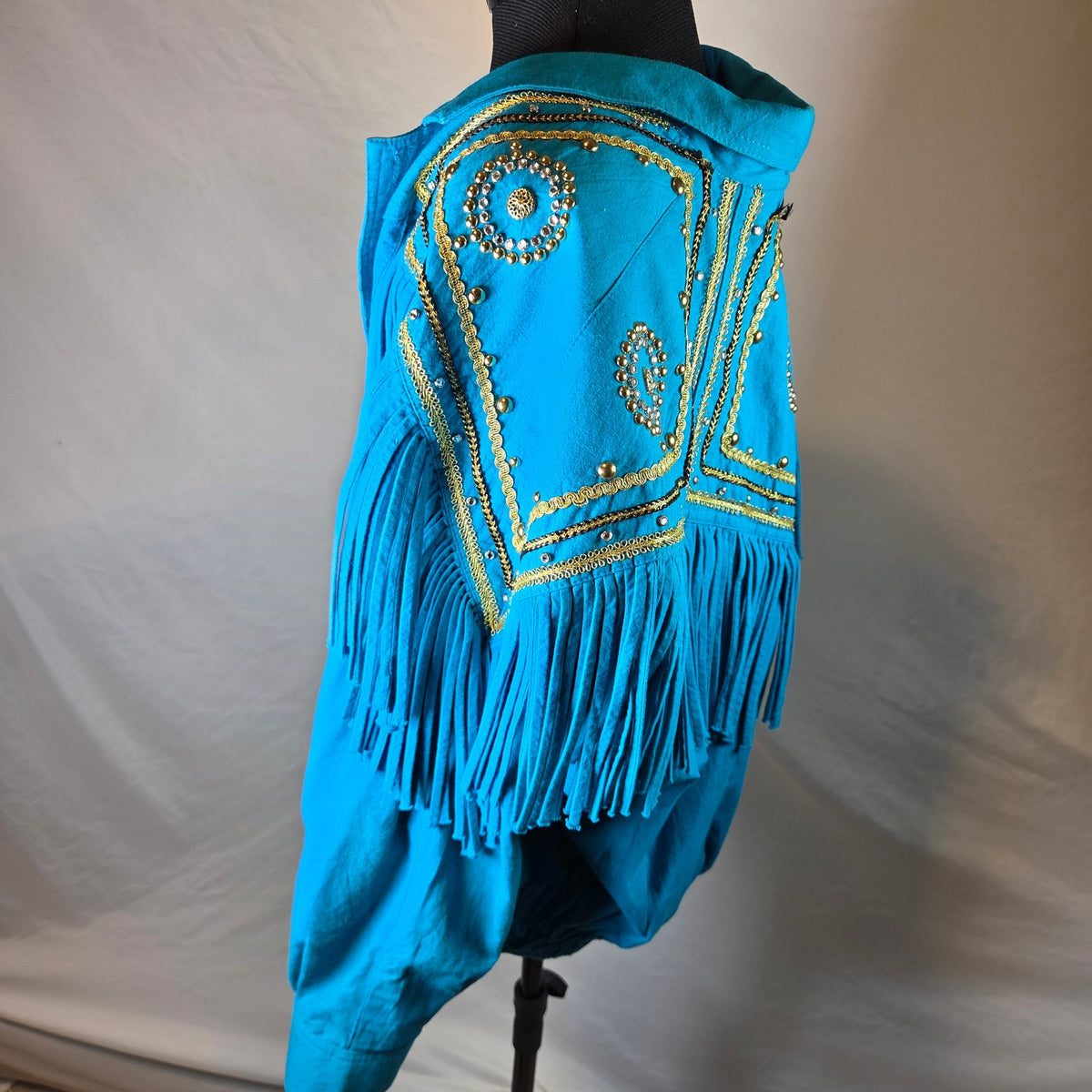 Varda Garfinkel Vintage 80s Western Fringe Beaded Rodeo Jacket Women's L
