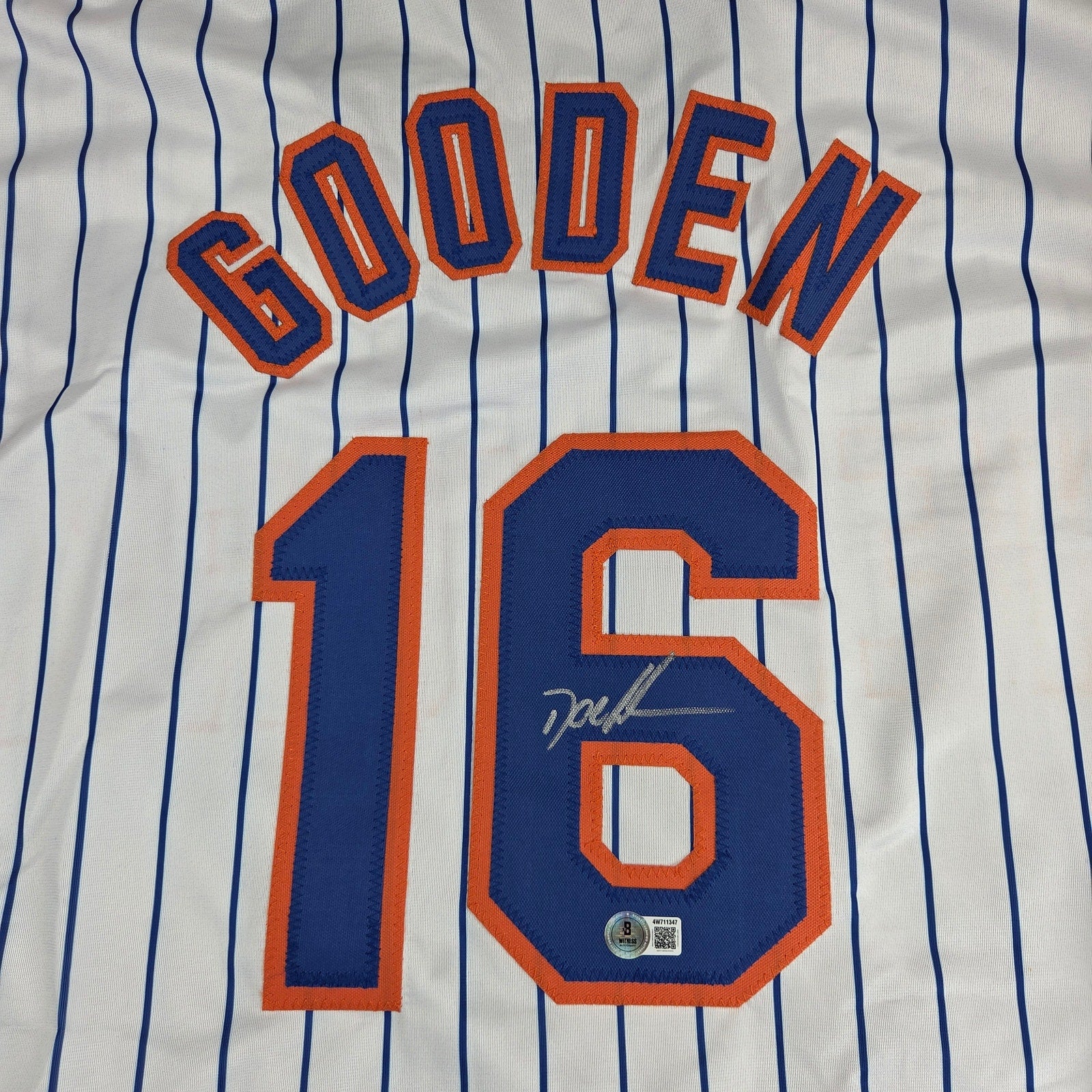 Dwight Doc Gooden Signed Custom New York Mets Jersey BAS Witness Auto
