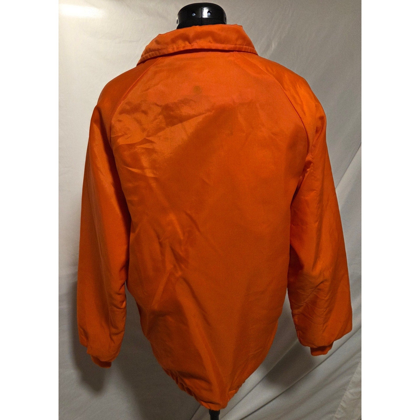 Vintage Swingster Farm Fans Hooded Coach Jacket USA Nylon Mens M Orange