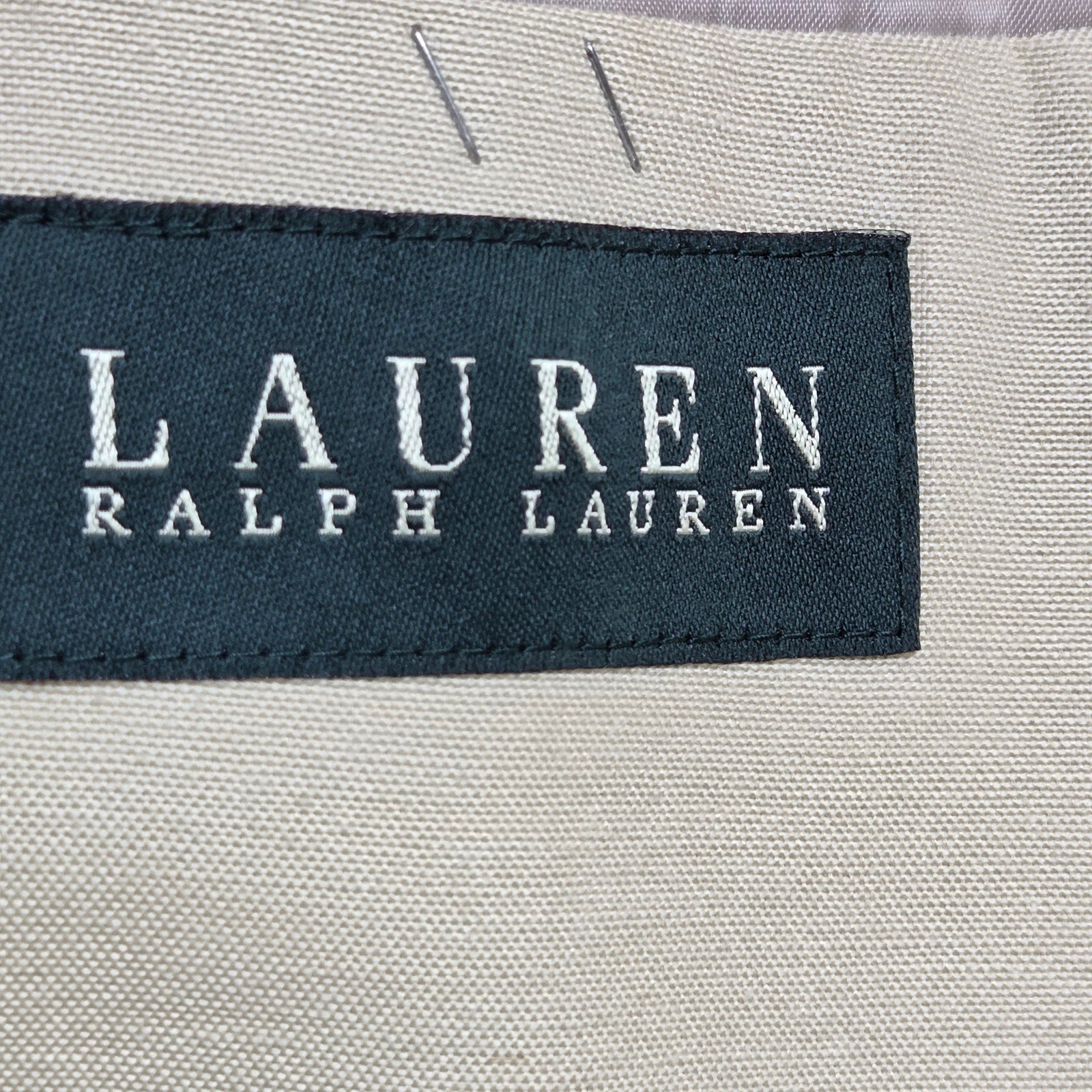 Lauren Ralph Lauren Mens Linen Blazer 44XL Tan Sport Coat 2 Button Jacket