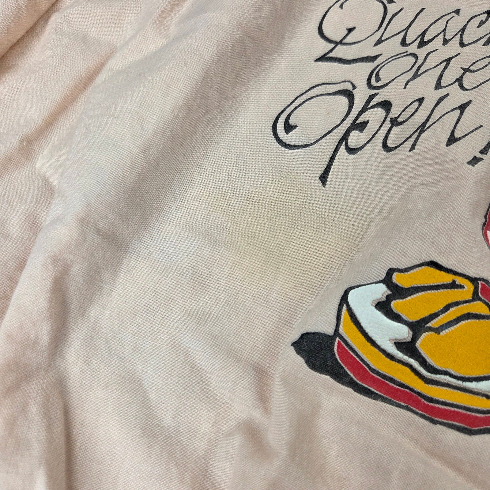 Quitman USA Vintage Schmidt Beer Quack One Open Long Sleeve Shirt Size S USA