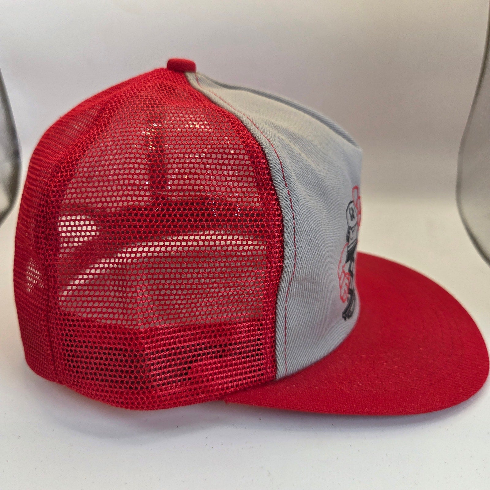 Vintage MEC Aerial Work Platforms K-Products Mesh Trucker Snapback Hat USA