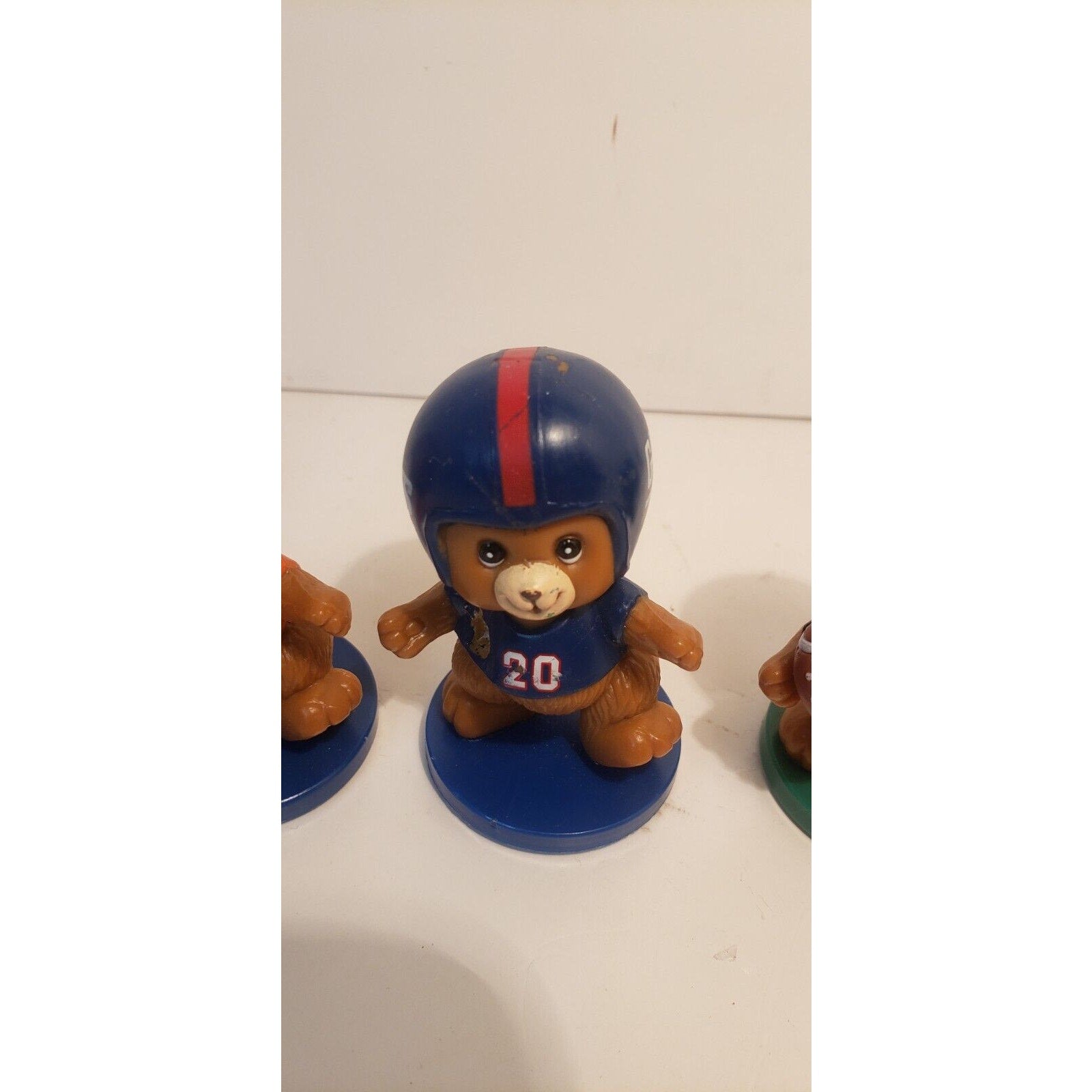 Russ Berrie NFL Bear Stamp Figures 49ers Broncos Giants Jets Vintage Lot 4