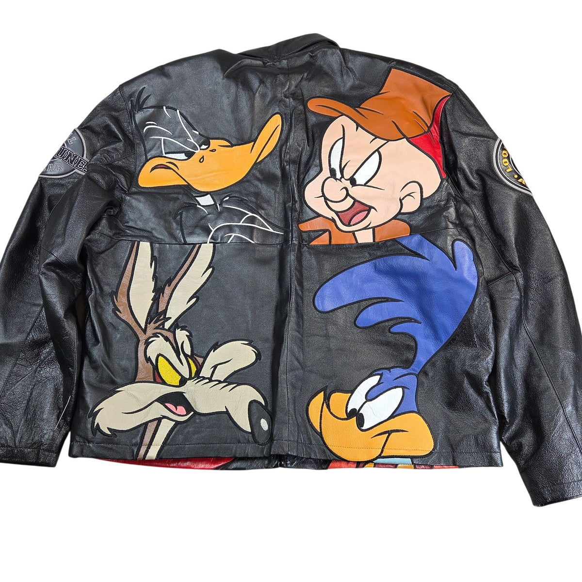 Vintage 1998 Looney Tunes Collection Leather Jacket Urban Gear XL Warner Bros