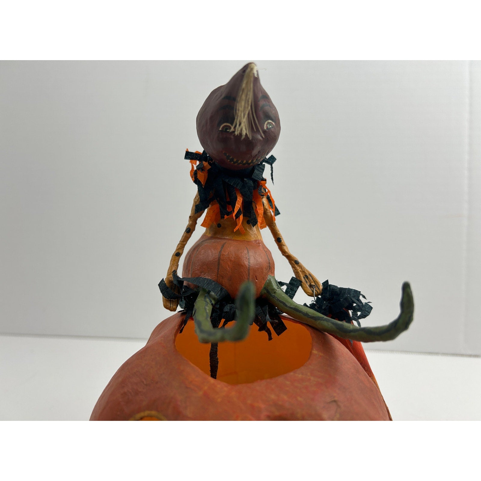 Bethany Lowe Halloween Light Jack-o-Lantern with Elfin Figure Virginia Betoine