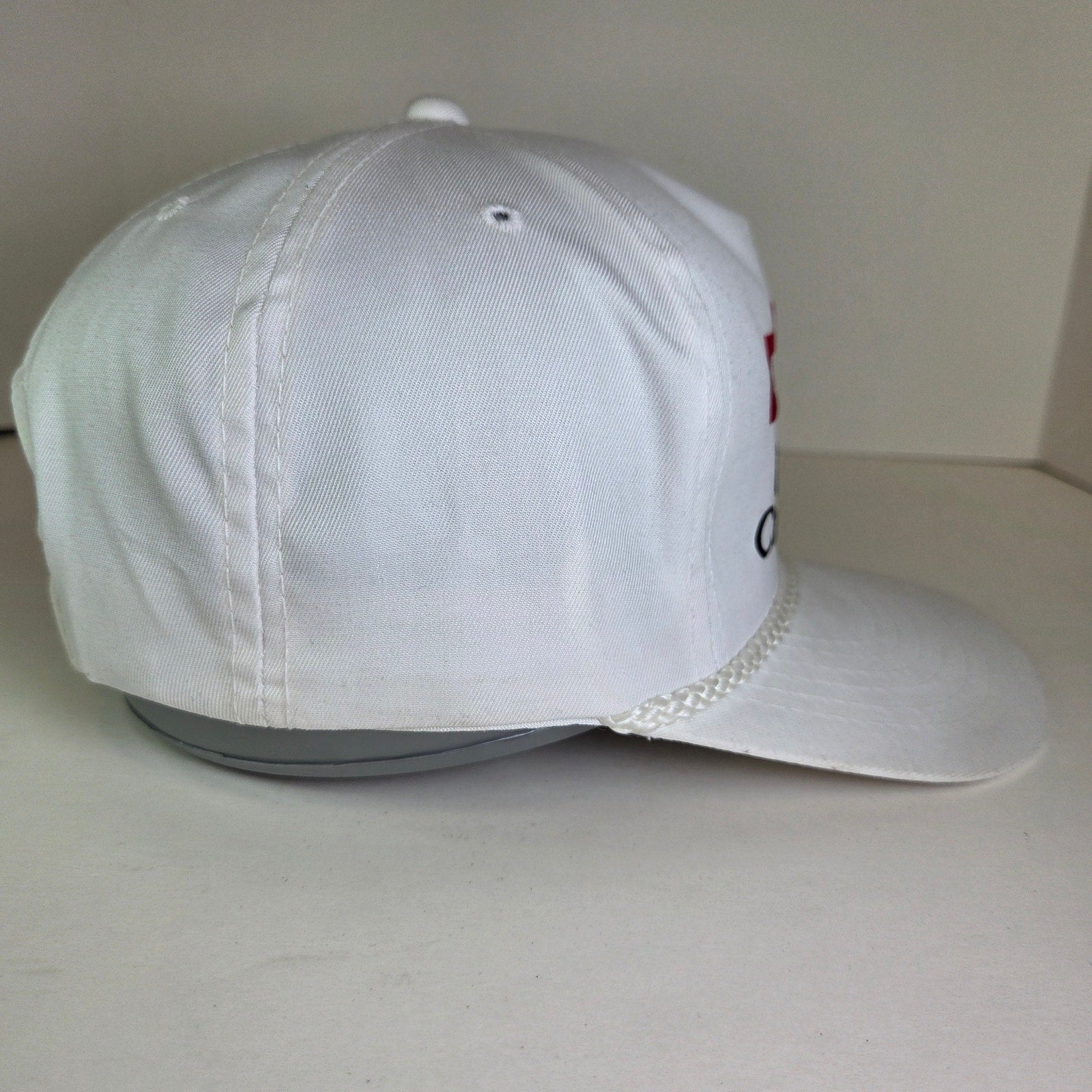 Vintage Chevrolet Genuine Chevy Logo Rope Snapback Hat White Red YoungAn OSFA