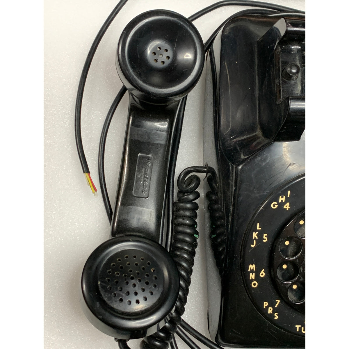Vintage 1962 Western Electric 500 Black Rotary Telephone Cut Cord Parts