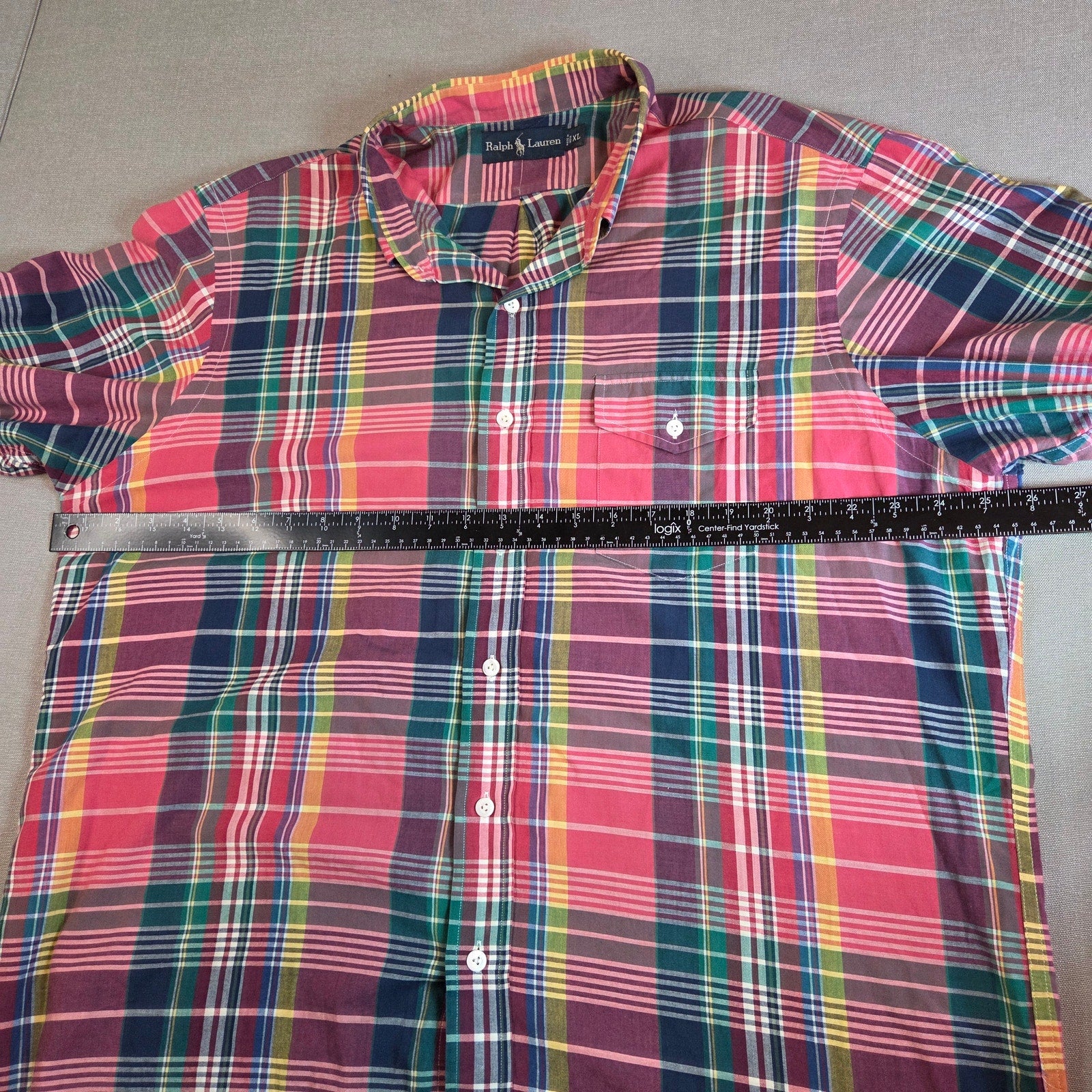 Polo Ralph Lauren XL Plaid Cotton Button Down Shirt Long Sleeve Multicolor