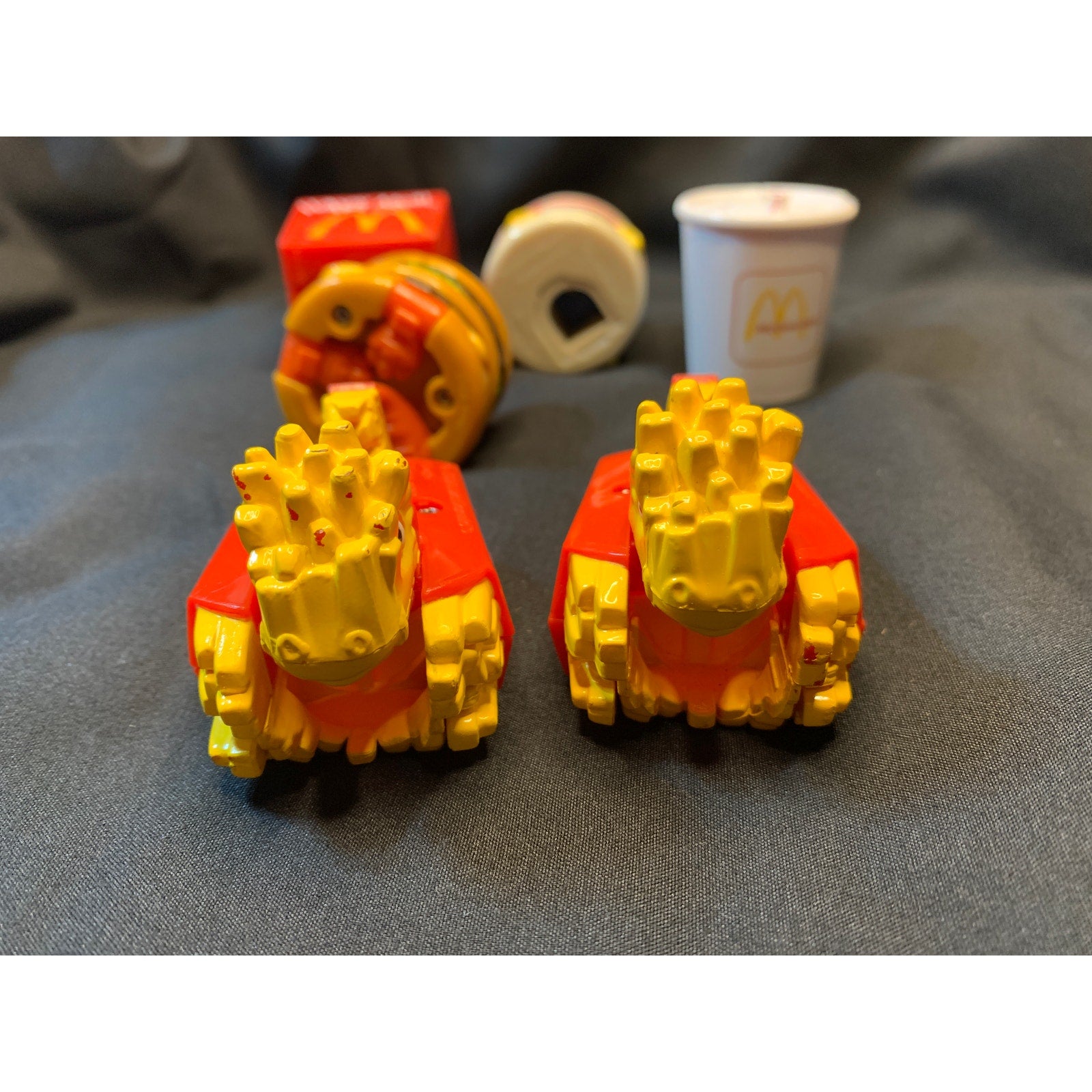McDonald's Changeables McDino Lot 1990 Dinosaur Toys + Egg McMuffin 1987