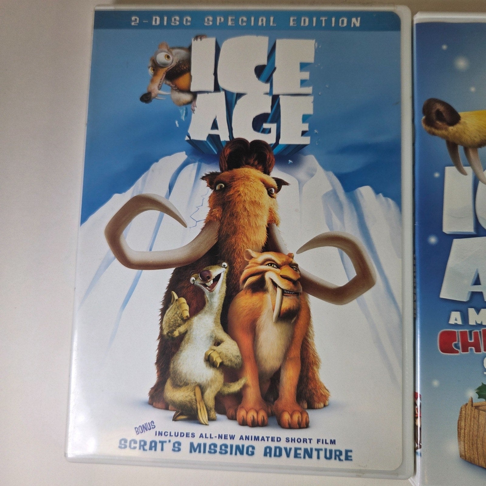 Ice Age & Ice Age a Mammoth Christmas Special DVDs - Lot of 2