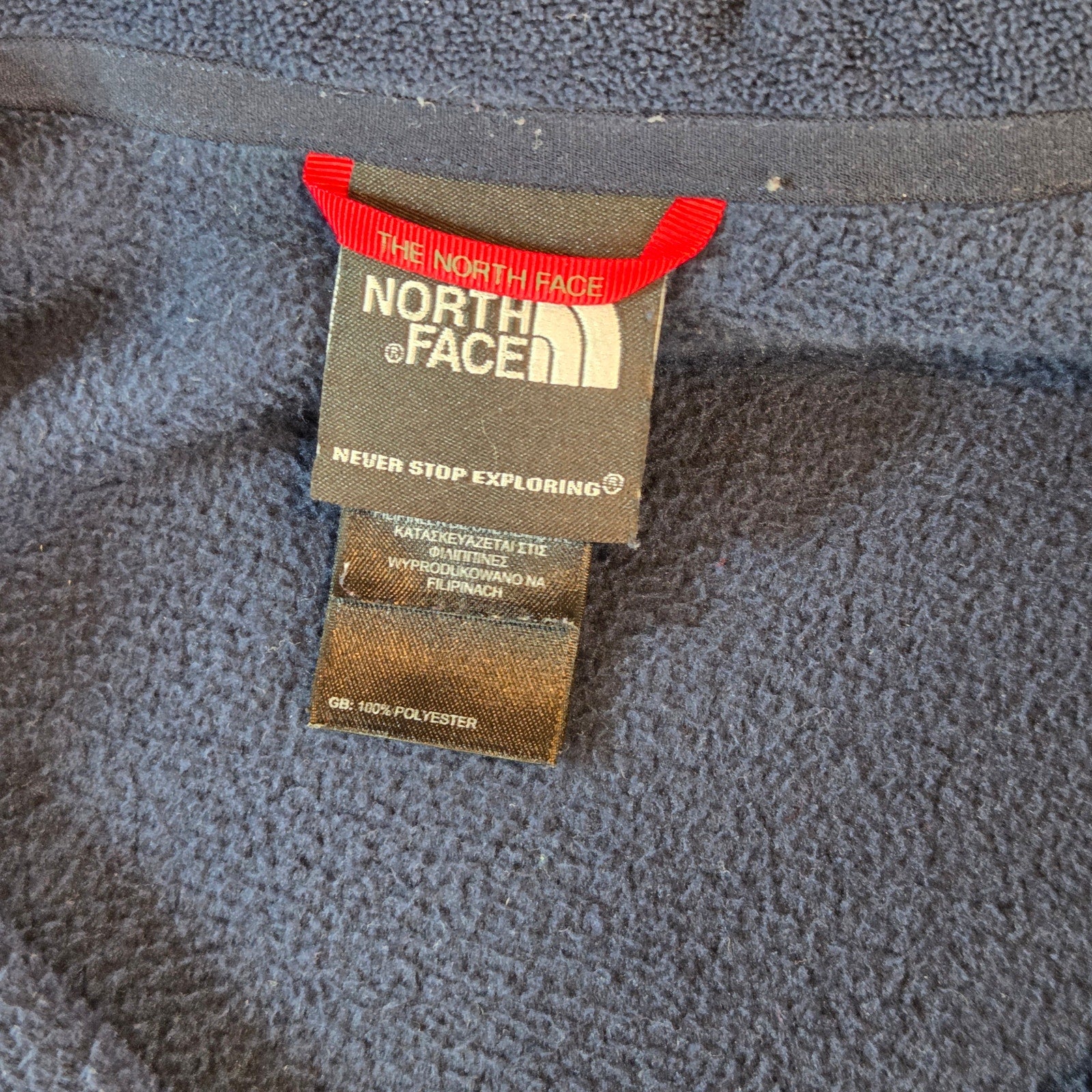 The North Face Men’s Navy Blue Quarter Zip Fleece Pullover Jacket Size Large
