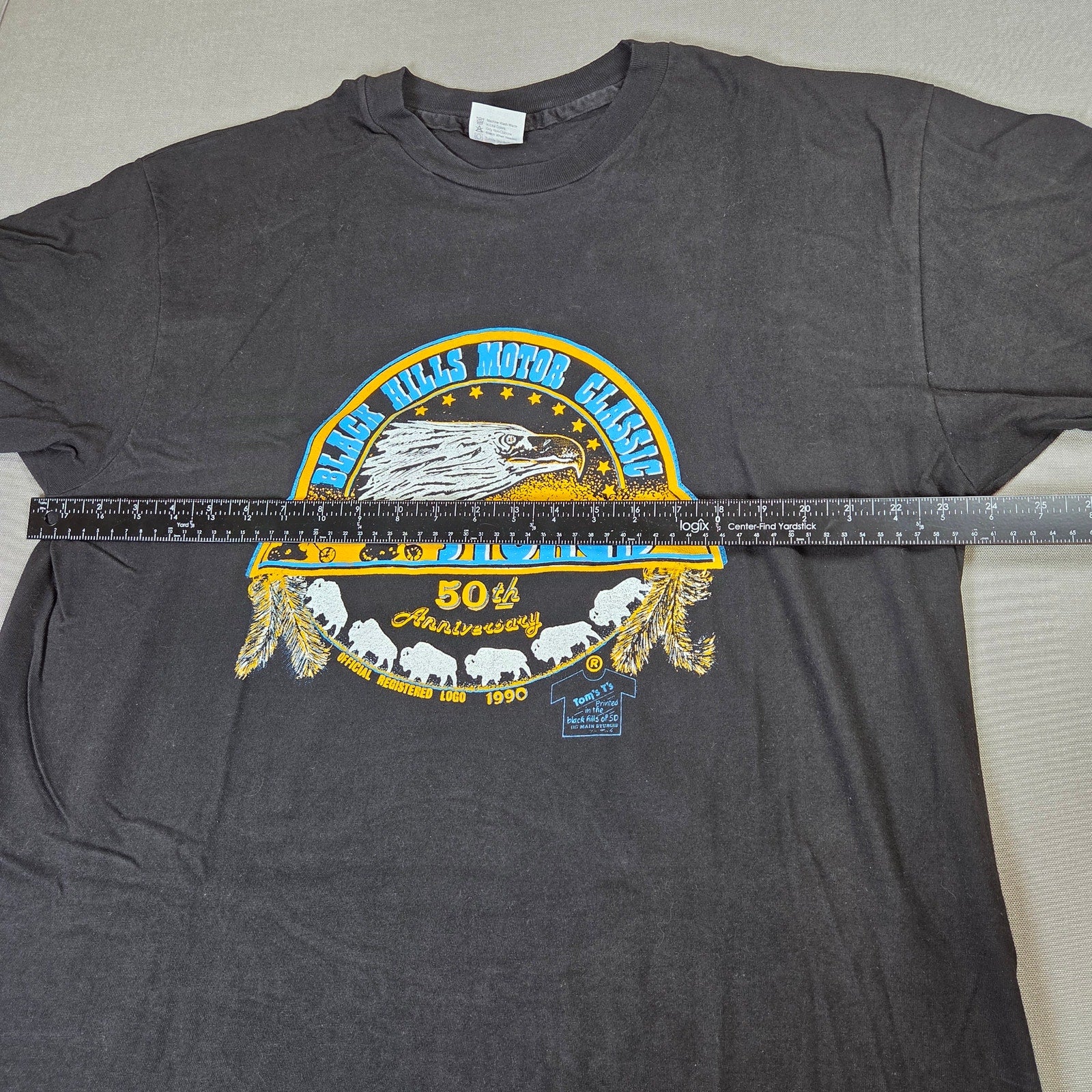 Hanes Sturgis 50th Anniversary 1990 Vintage T Shirt XXL USA Single Stitch