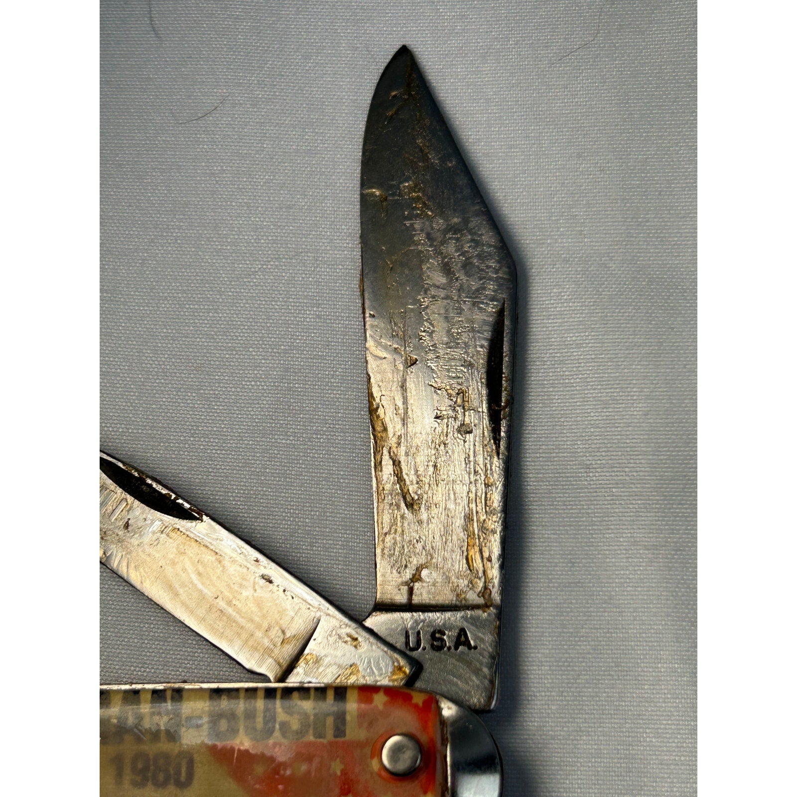 Reagan Bush 1980 Pocket Knife USA Campaign Folding Knife Vintage