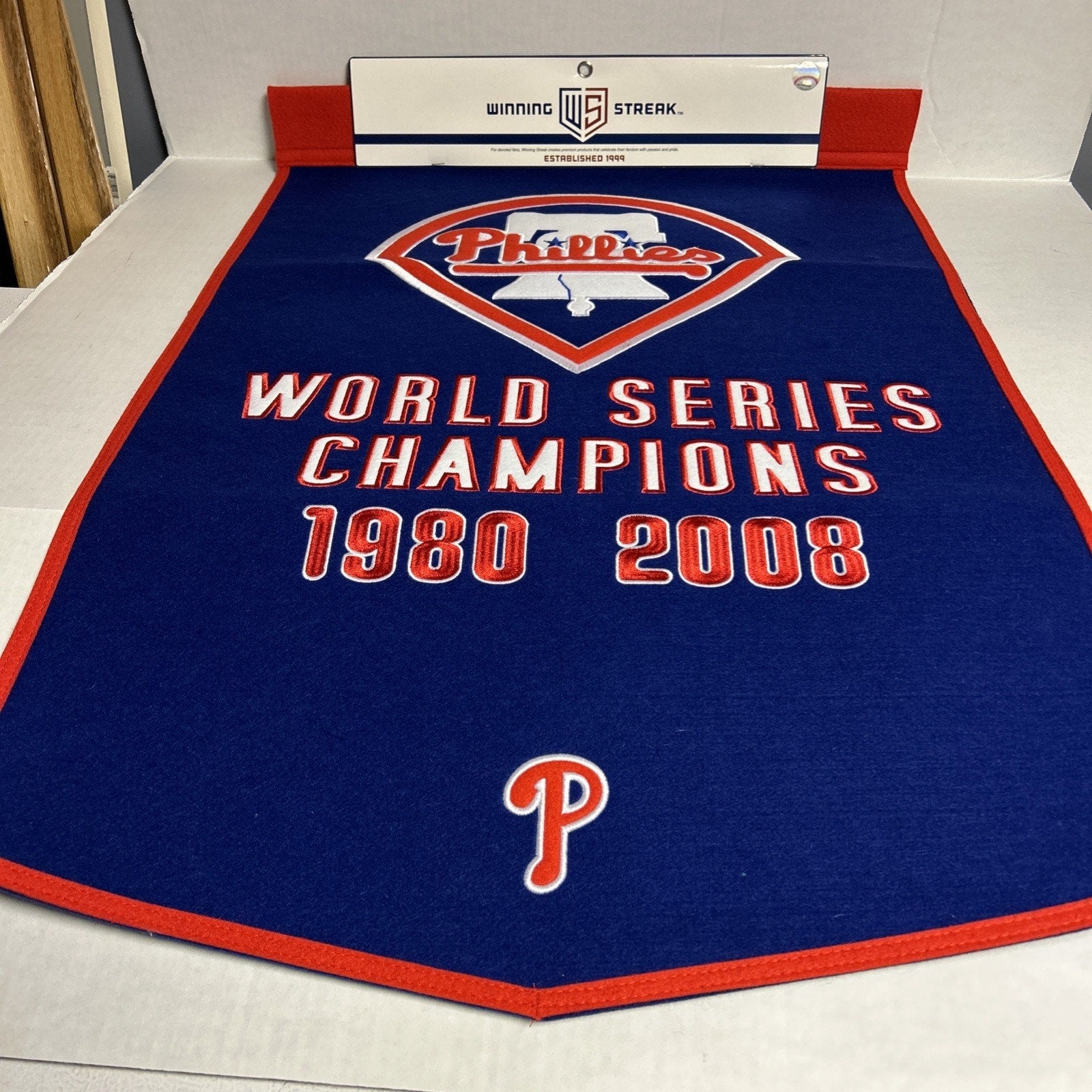 Philadelphia Phillies Wool Blend MLB Champions Banner, 24" x 36"