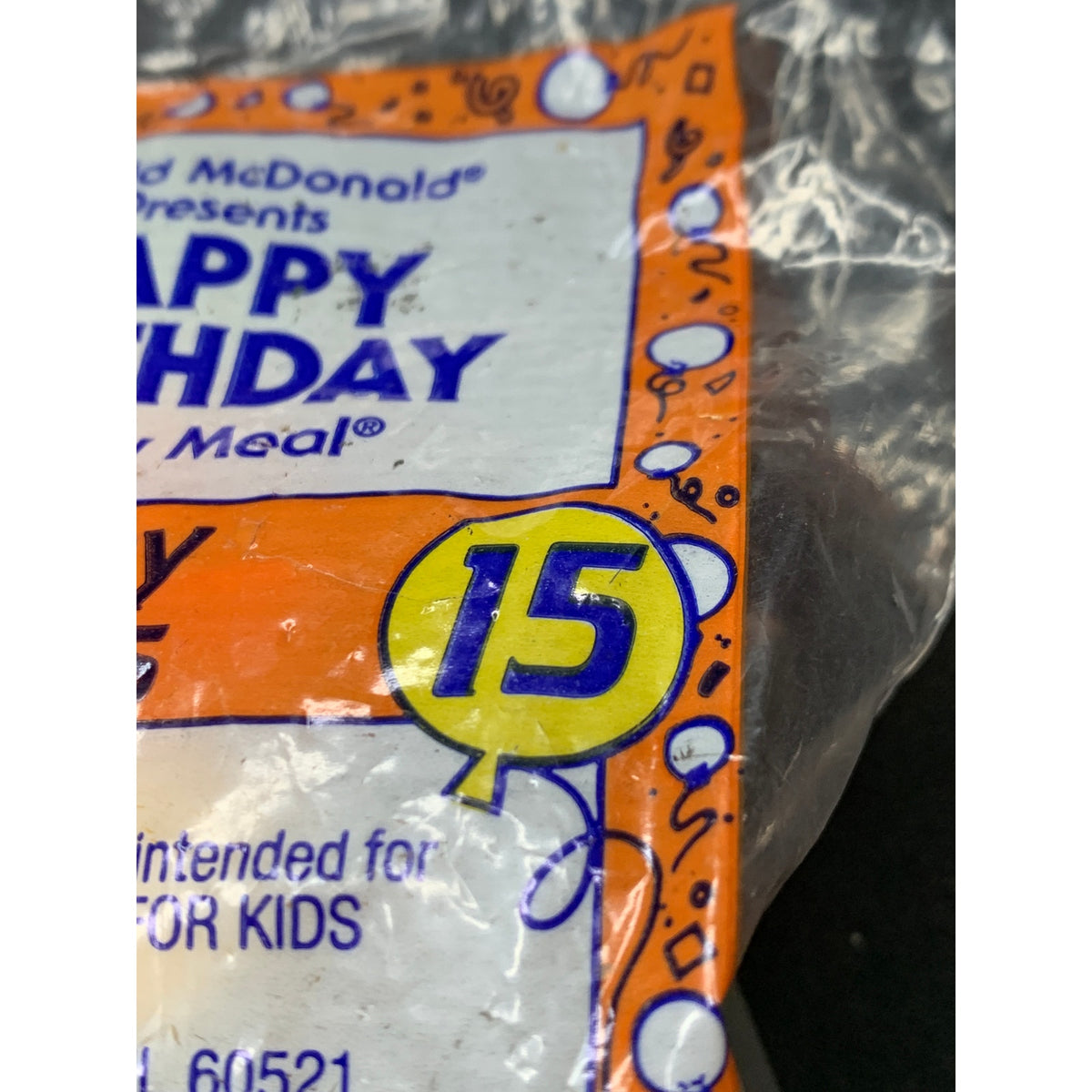 1994 McDonalds Happy Birthday Happy Meal Guys #15 Toy Sealed Vintage