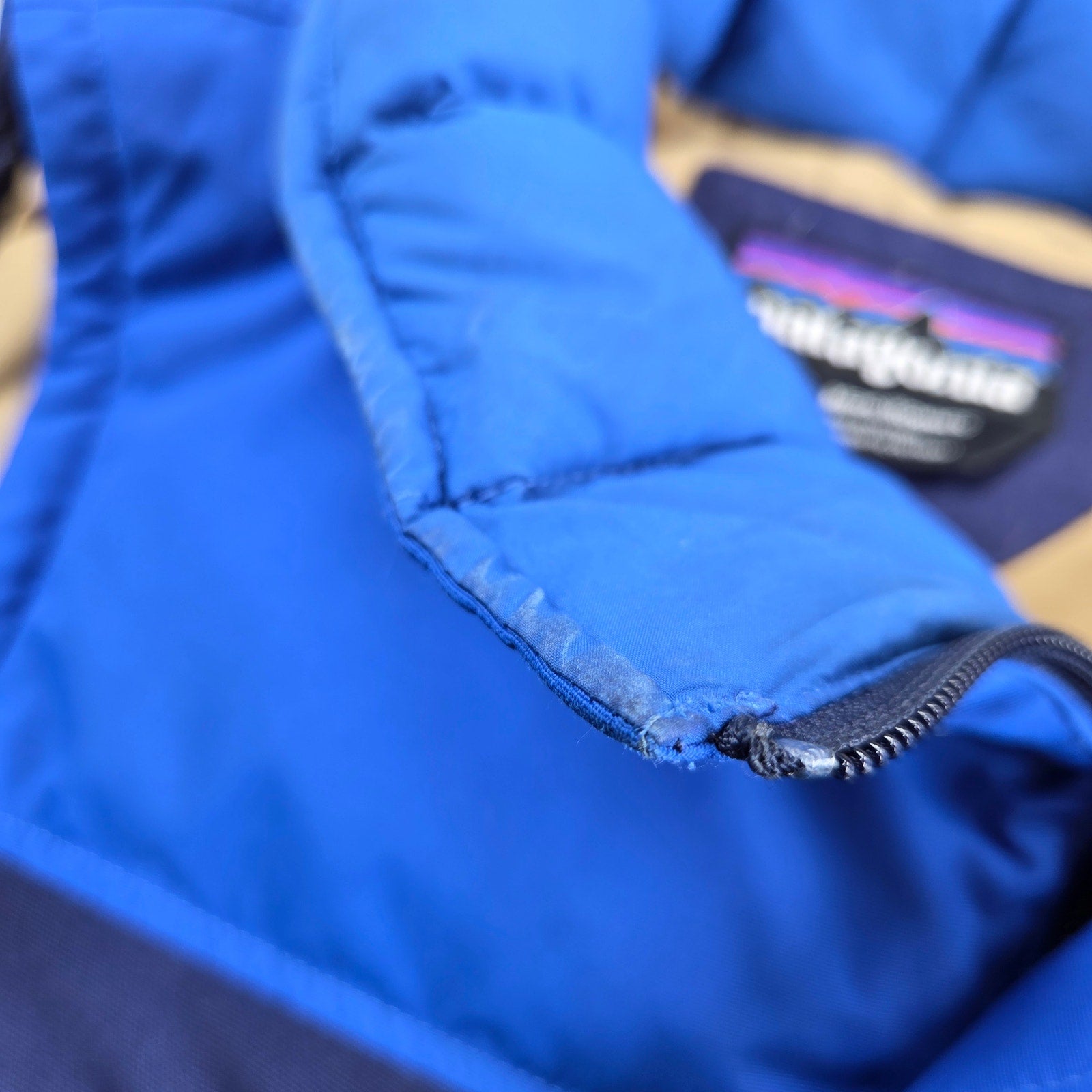 Patagonia Bivy Down Vest Men's XS FA13 27585 Goose Down Blue Snap Zip