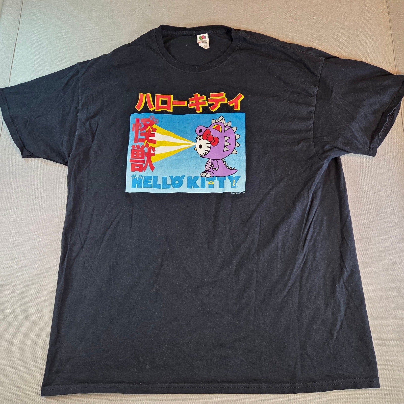 Hello Kitty Kaiju Monster Tee Sanrio Graphic Black XL 2022