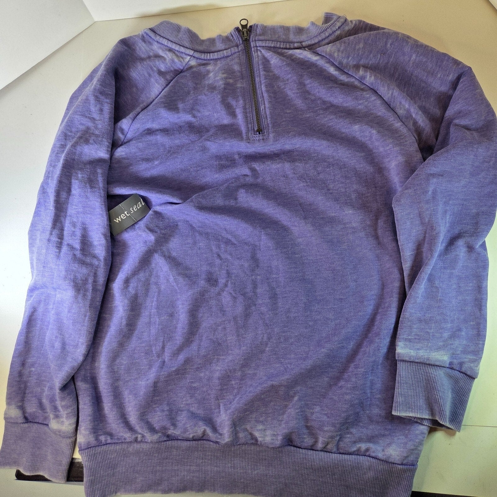 Wet Seal Teenage Mutant Ninja Turtle Sweatshirt Rear 1/4 Zip Purple Size S